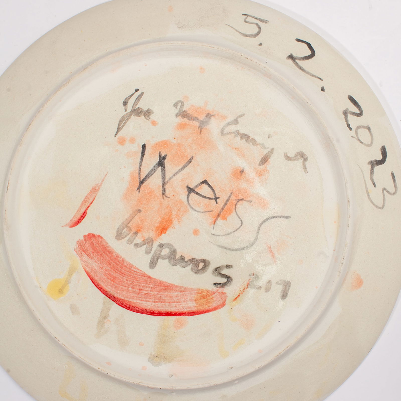 Dick Weiss Collaborative Decorated Plate - 4