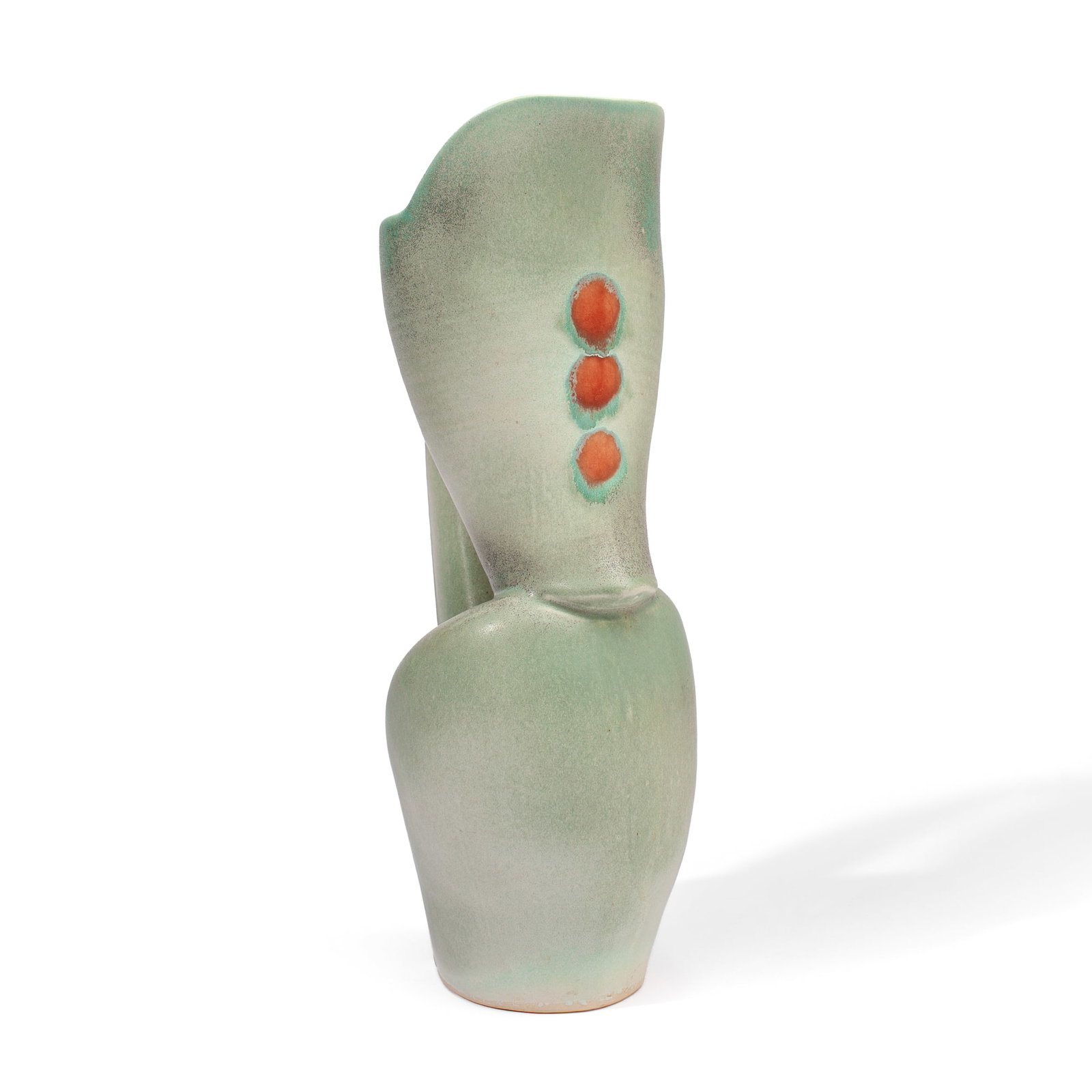 Deborah Schwartzkopf (WA) Glazed Porcelain Pitcher: Deborah Schwartzkopf (Washington) Glazed Porcelain Pitcher. Signed on base. Measures 14x6x5". Excellent condition. Collection of Marge Levy (1943-2025), former director of the Pilchuck Glass School.