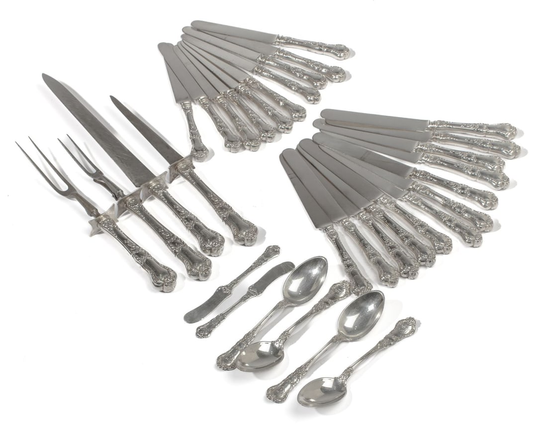 Gorham Sterling BARONIAL OLD Knives & Spoons (1 of 6)