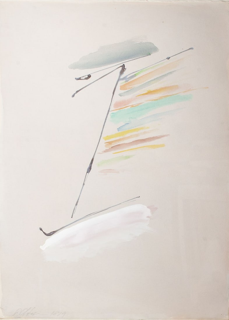 Dan Christensen Untitled Mixed Media Watercolor (1 of 4)