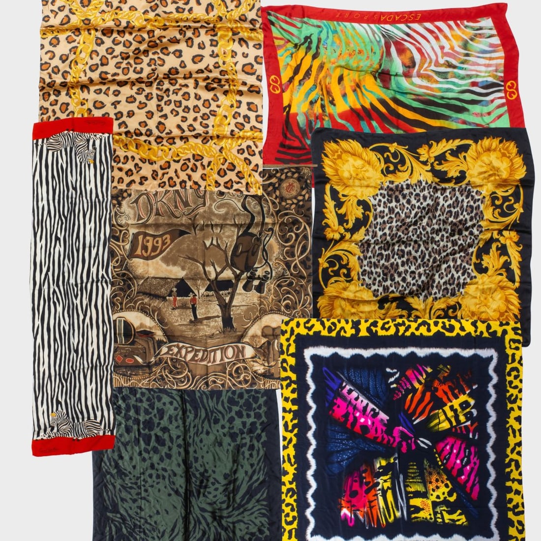 DKNY Expedition 1993 / Animal Print Silk Scarves (1 of 8)