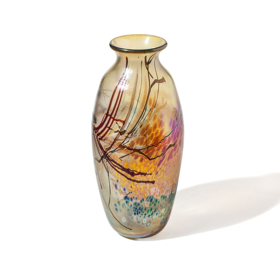 Brian Maytum Iridescent Art Glass Vase (1 of 4)