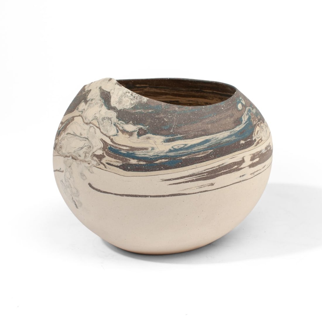Art Pottery Marbled Clay Pottery Vessel (1 of 5)