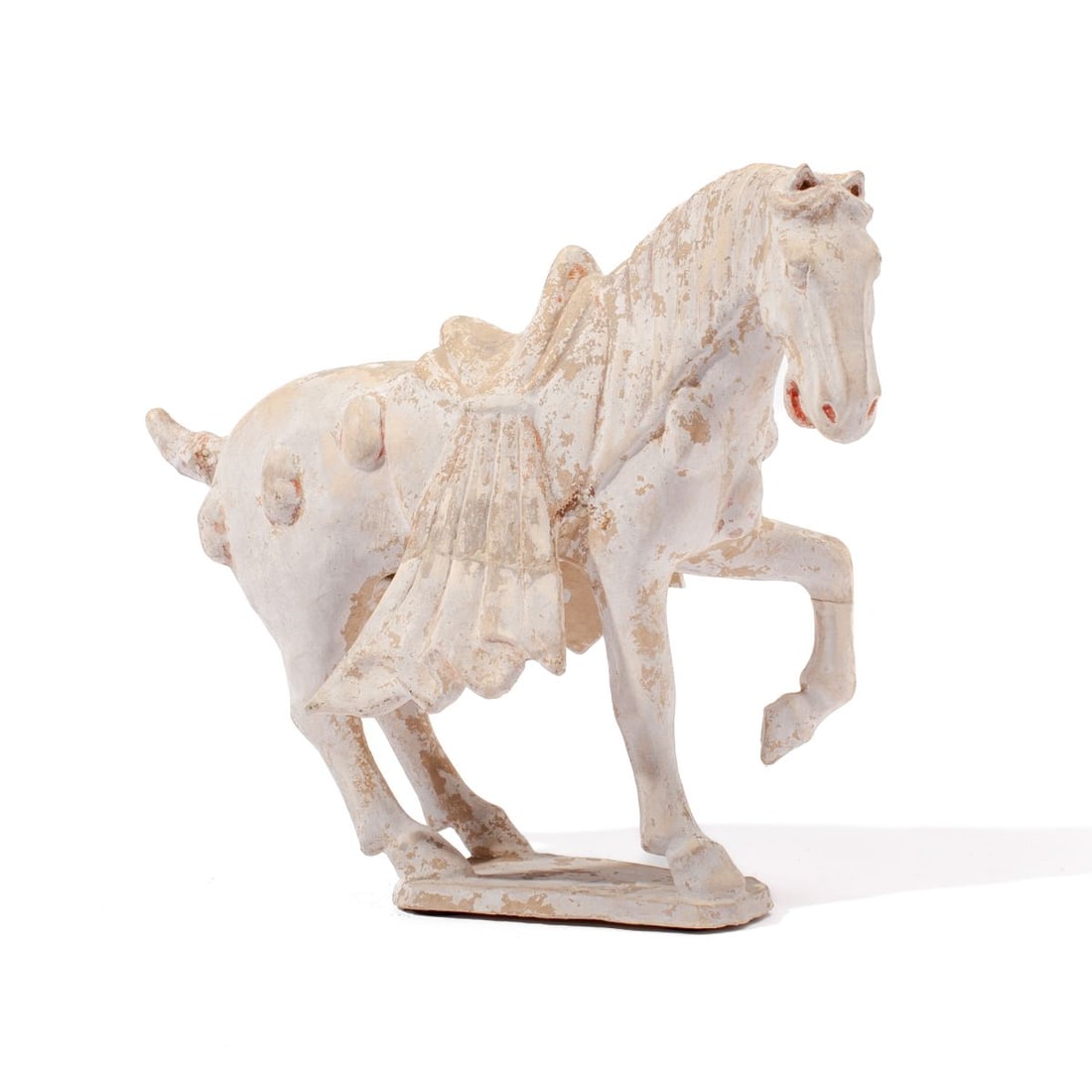 Chinese Painted Pottery Figure of a Prancing Horse (1 of 5)