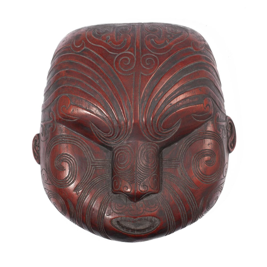 Carved Wood Maori Koruru Gable Mask (1 of 3)