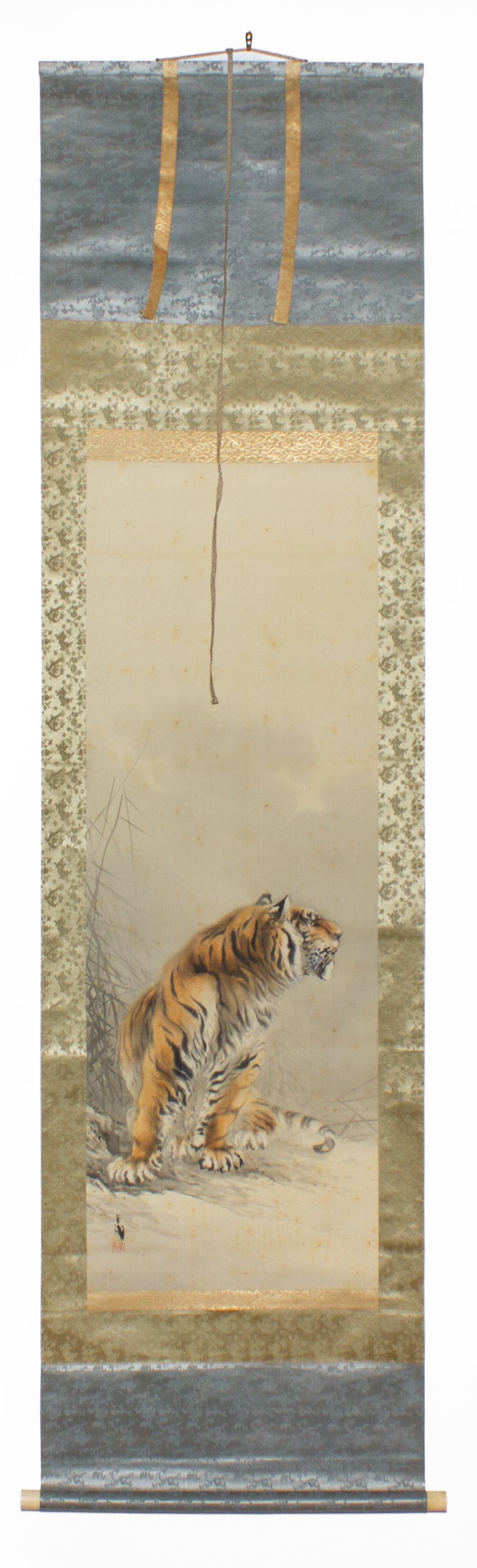 Ohashi Suiseki Tiger Hanging Scroll on Silk (1 of 3)