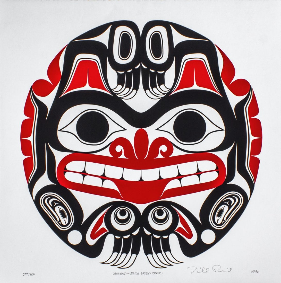 Bill Reid "Xhuwaji - Haida Grizzly" 1990 Serigraph (1 of 3)