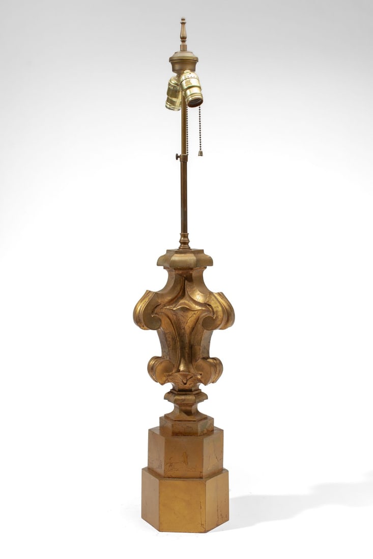 Large Vintage Italian Giltwood Table Lamp (1 of 4)