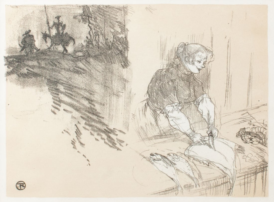 Henri de Toulouse-Lautrec Les Courtes Joies: Henri de Toulouse-Lautrec (1864 - 1901) lithograph cover for "Les Courtes Joies" (Short Joys). Orginally drawn in 1897, published by Edmond Frapier (Paris) in 1925 within an edition of 625. In