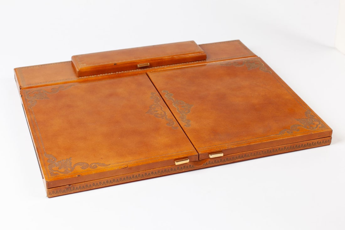 Vintage Florentine Leather Desk Blotter (1 of 6)