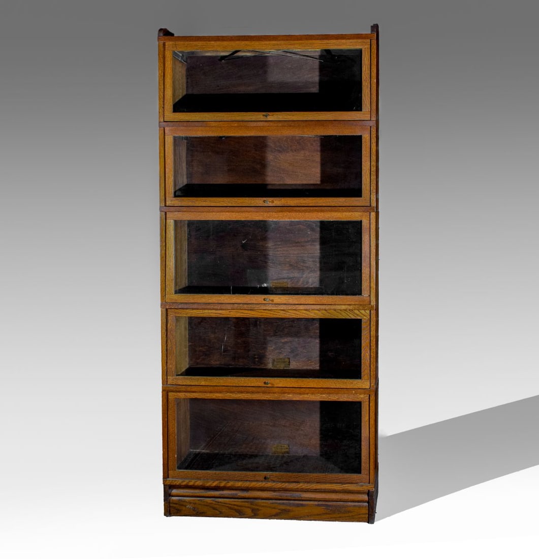 Globe Wernicke Oak Barrister Stacking Bookcase (1 of 5)