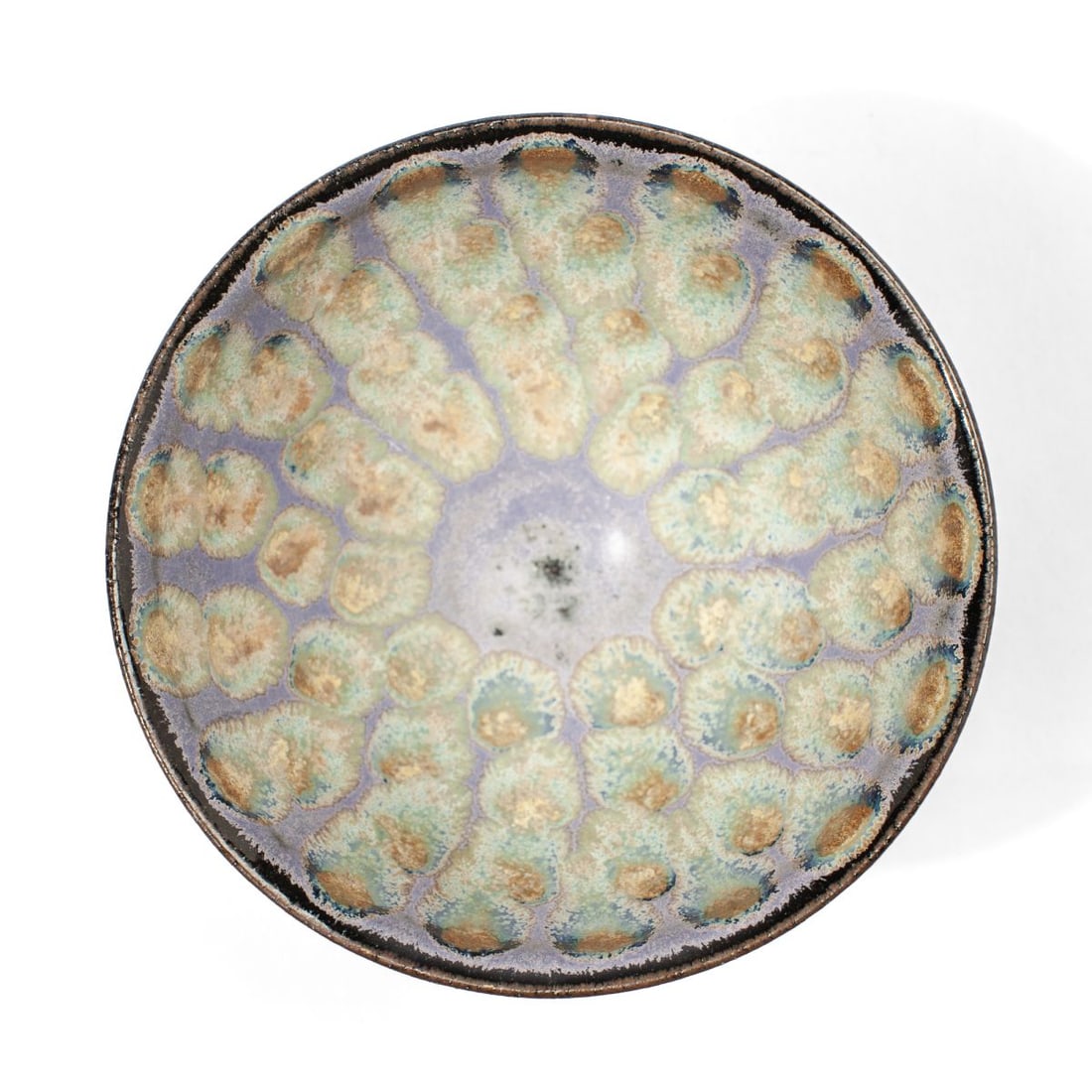 Chinese Temmoku Variant Glaze Pottery Bowl (1 of 4)