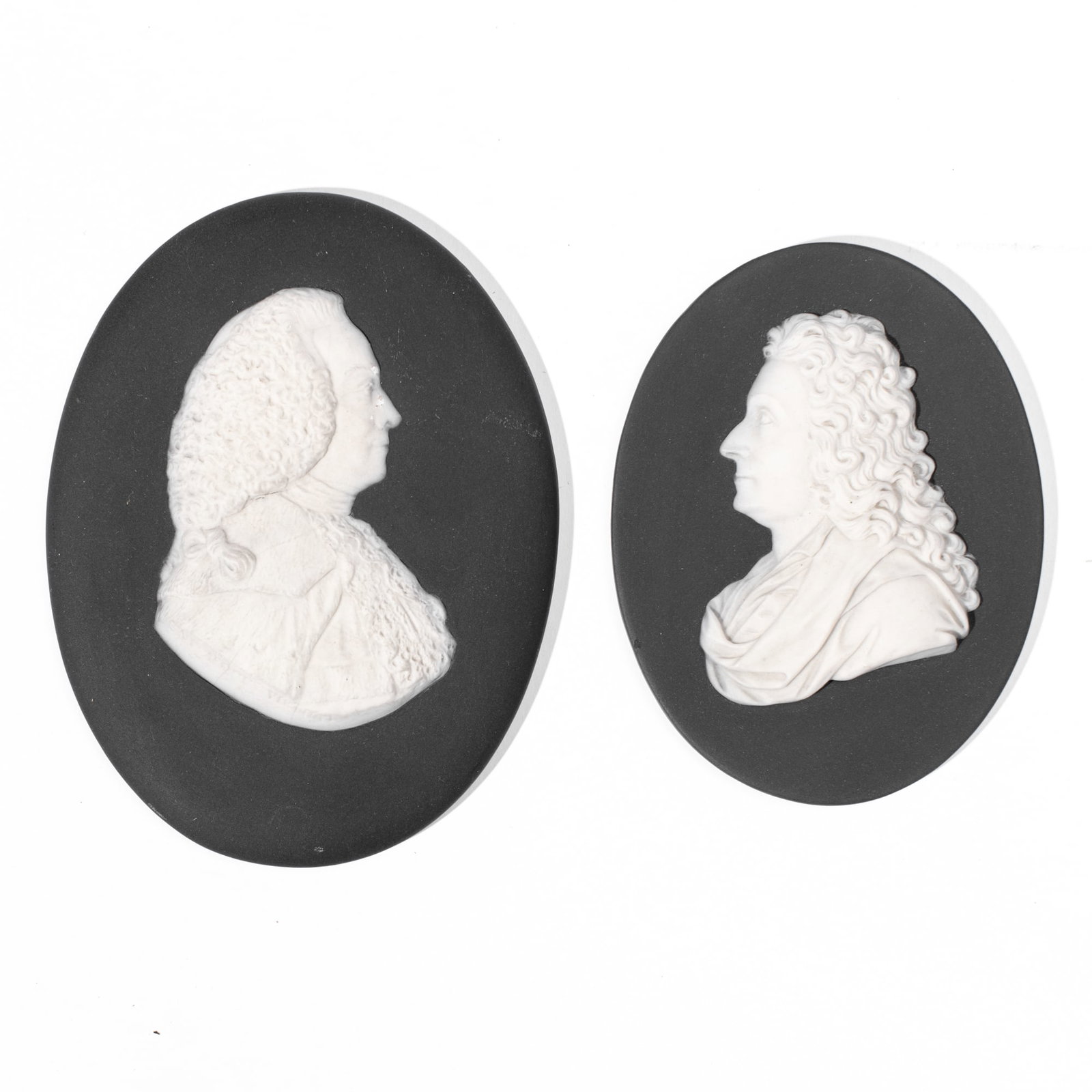 Two Wedgwood Black Basalt Portrait Medallions (1 of 4)