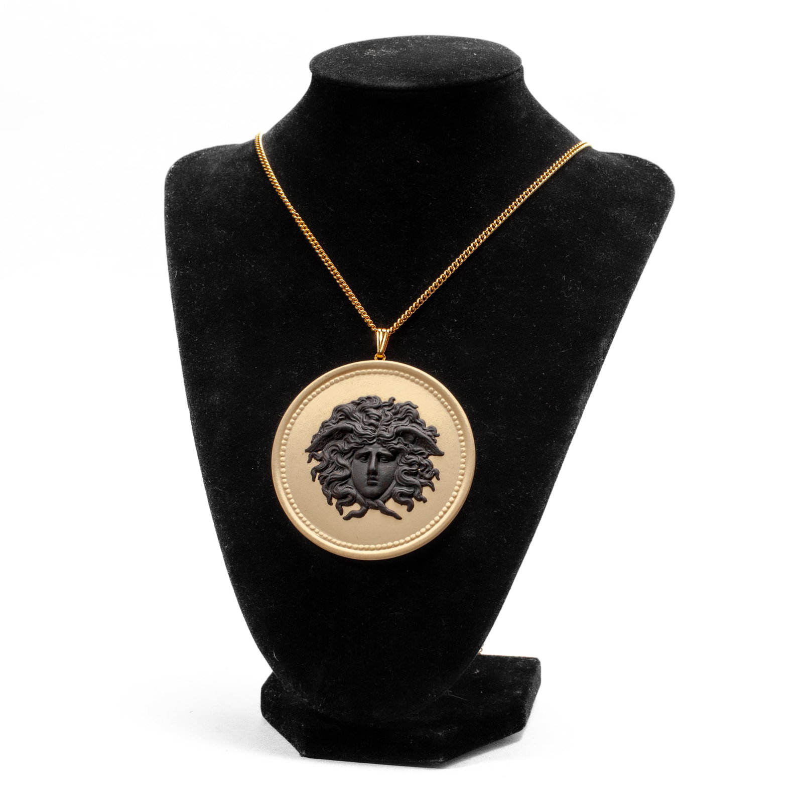 Wedgwood Basalt & Caneware "Medusa" Medallion (1 of 5)