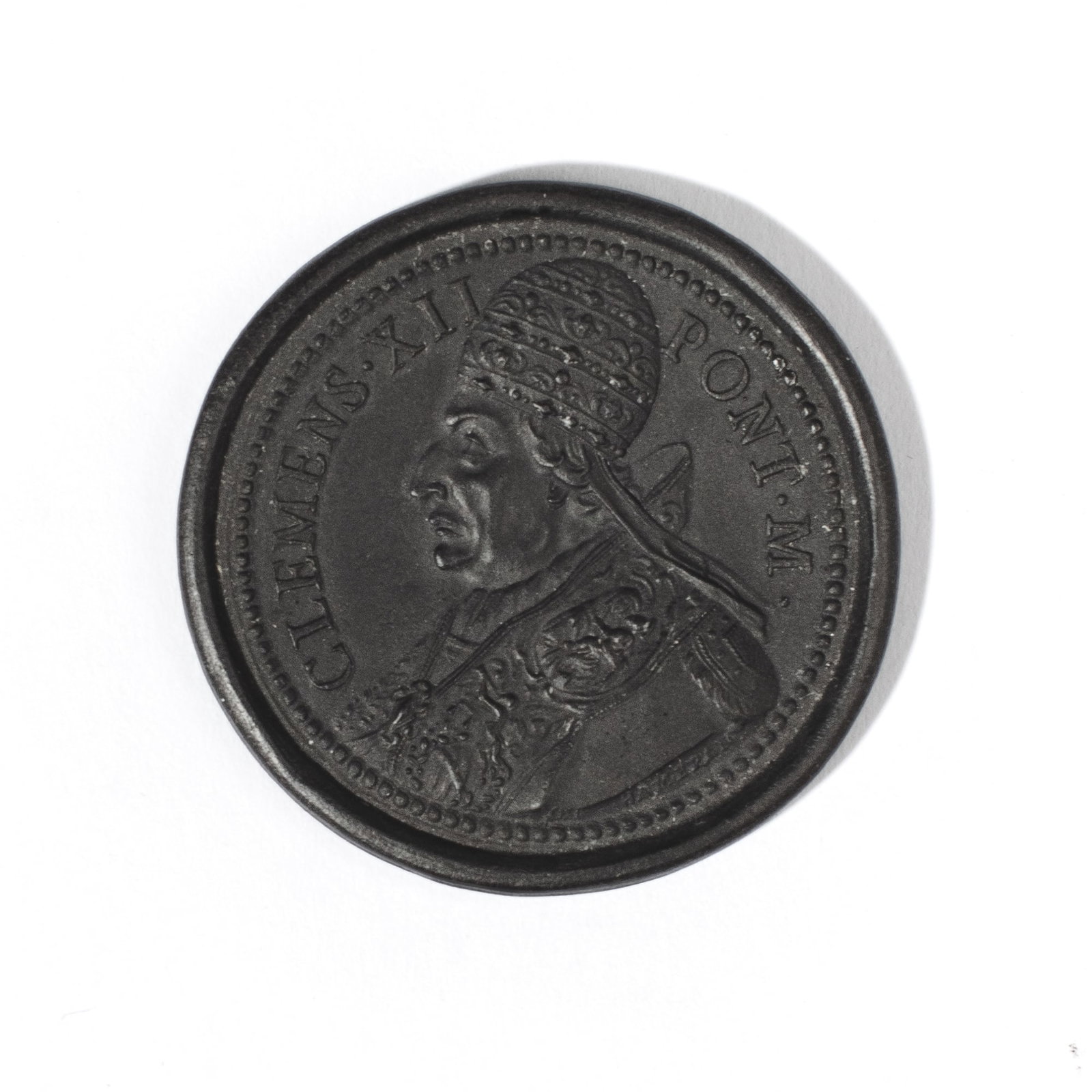 English Black Basalt Papal Portrait Medallion (1 of 3)