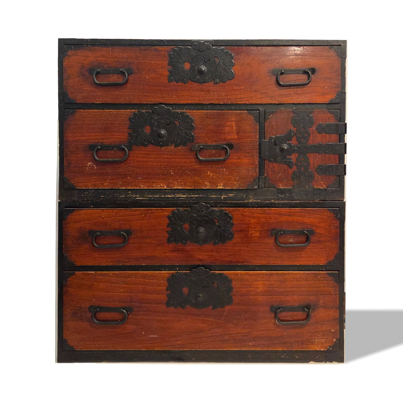Antique Japanese Sendai Tansu Stackable Chest (1 of 4)