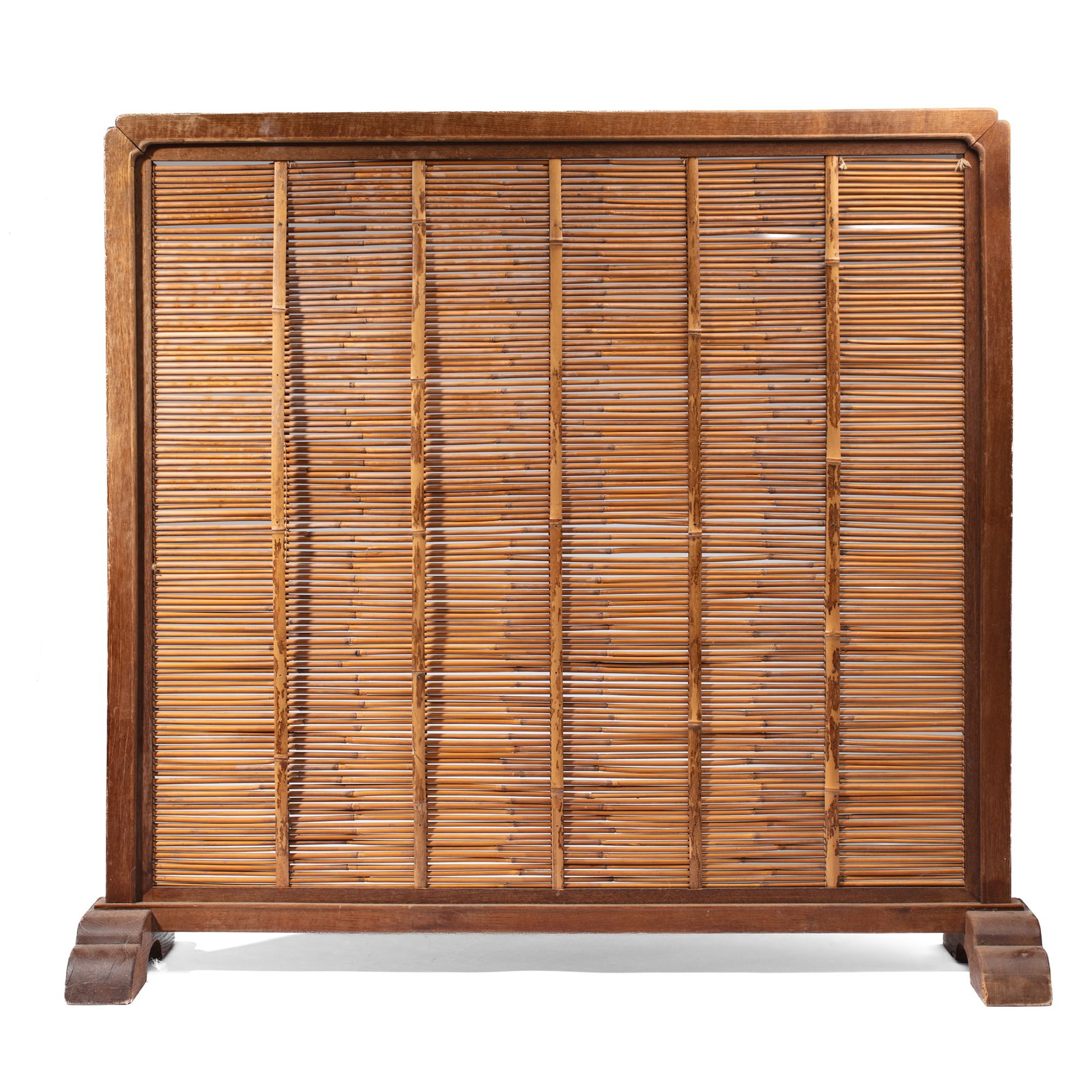 Japanese Oak & Bamboo Tsuitate Floor Screen (1 of 6)