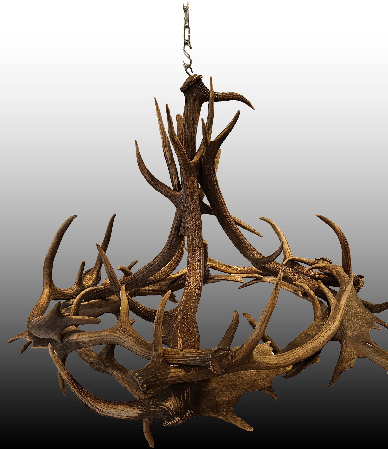 Large Moose & Elk Antler Chandelier (1 of 4)