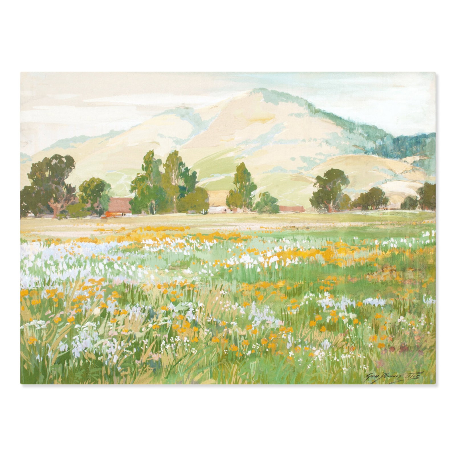 George Demont Otis California Landscape Gouache (1 of 4)