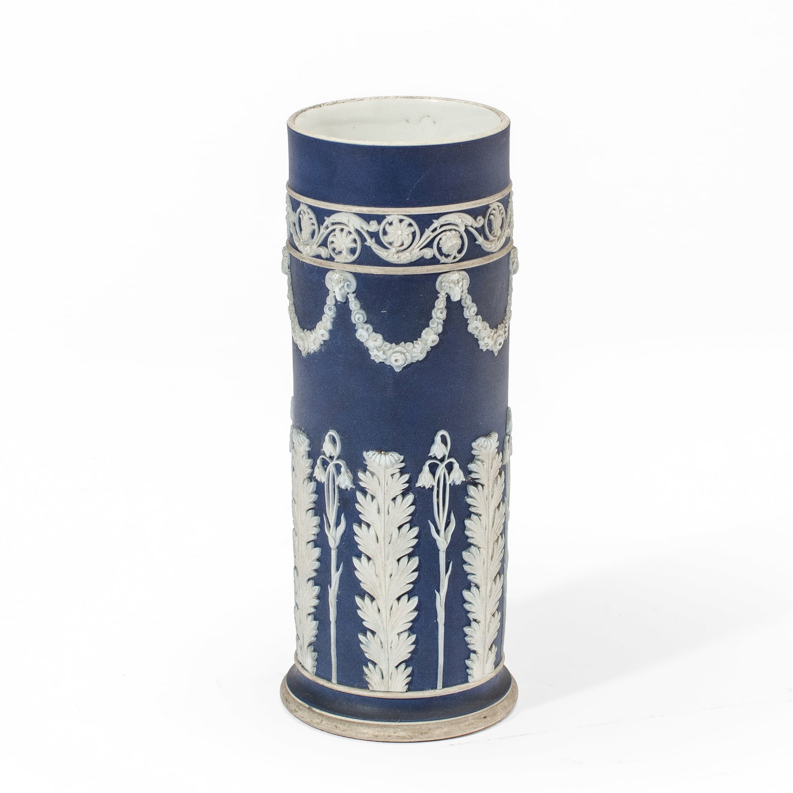 Wedgwood Dark Blue Jasperware Spill Vase (1 of 4)