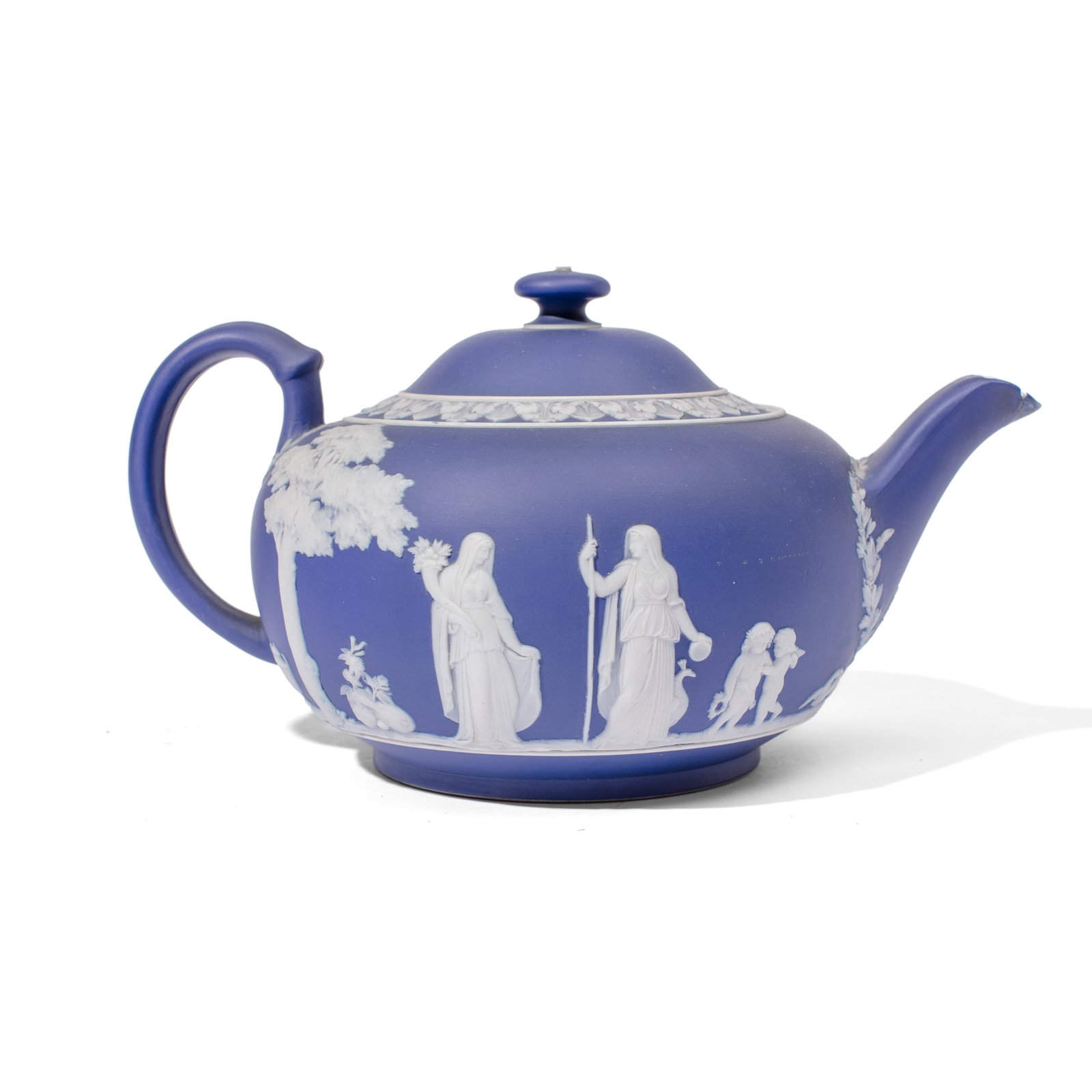 Wedgwood Dark Blue Jasperware Teapot (1 of 5)