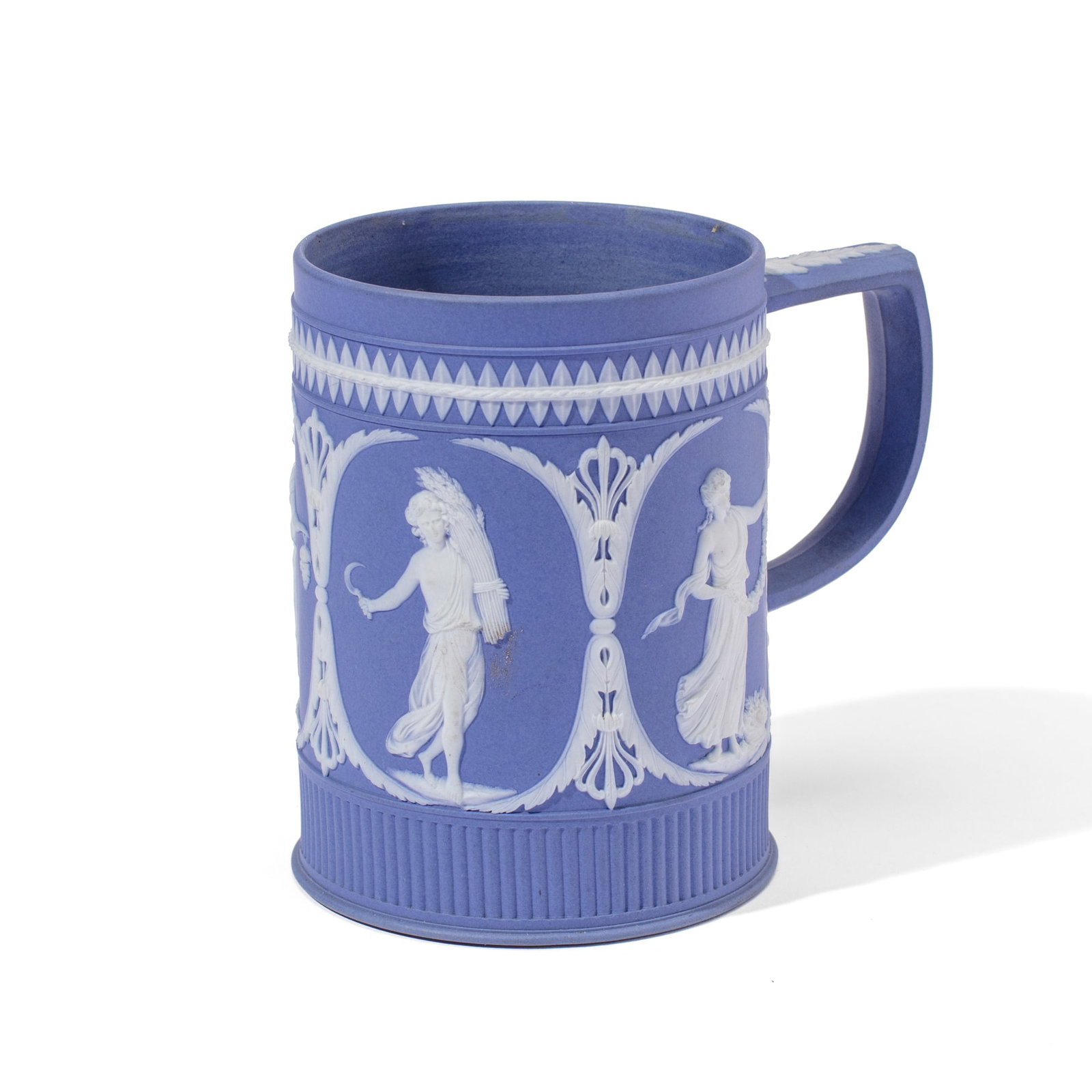 18th Century Adams Blue Jasperware Mug (1 of 5)
