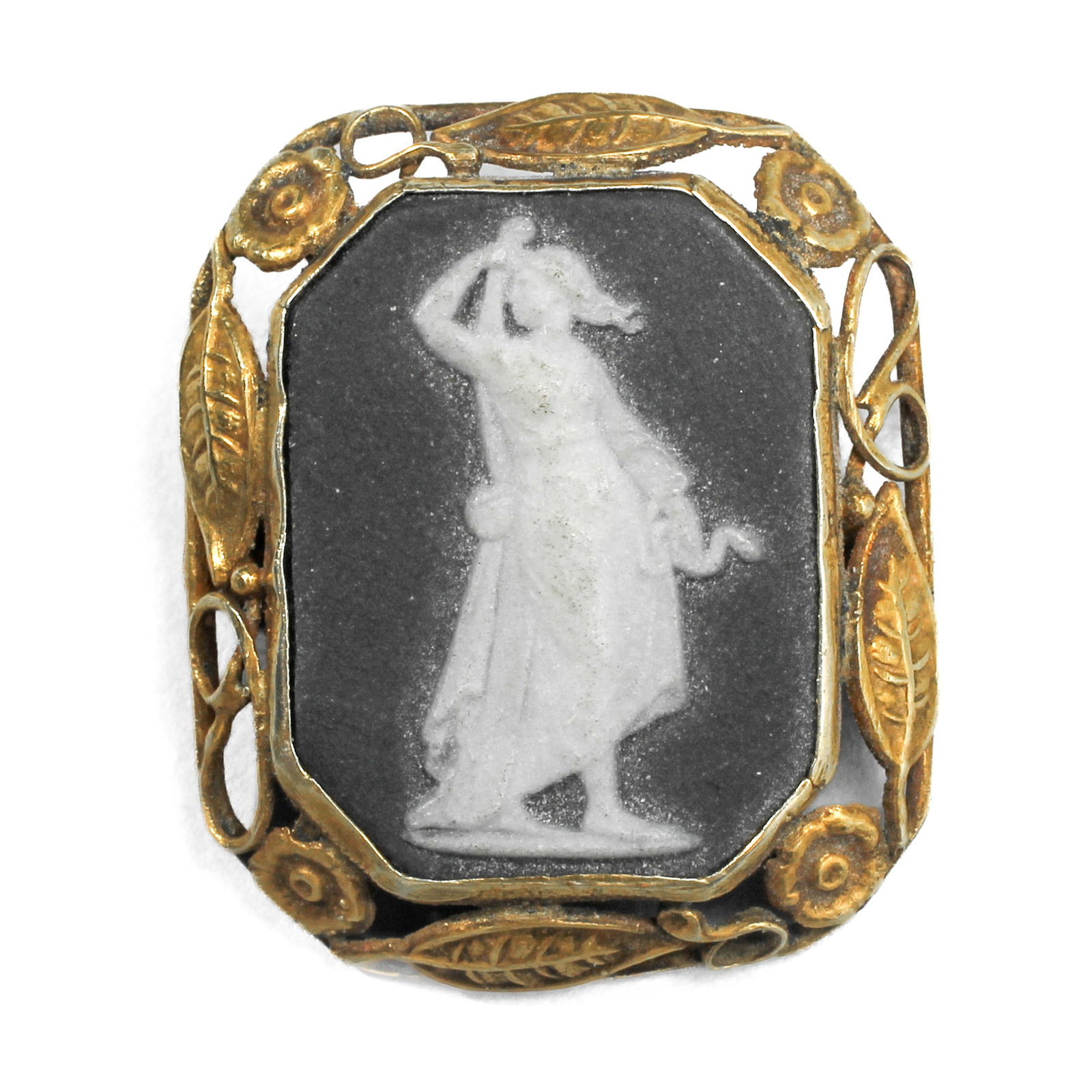 Wedgwood Jasperware & 14K Yellow Gold Brooch (1 of 2)