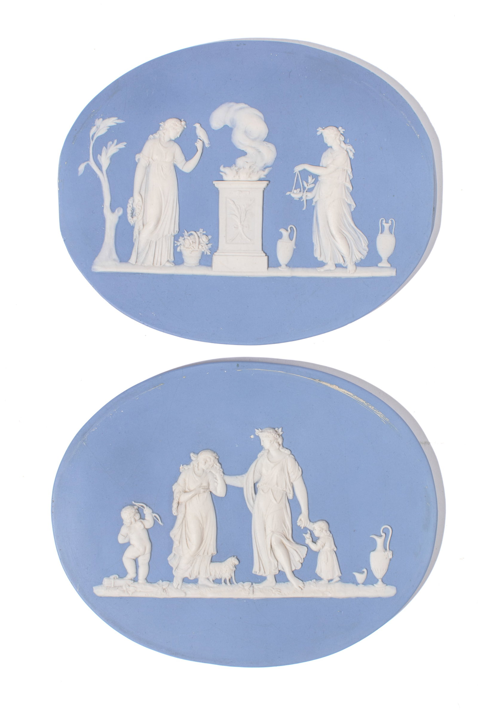 Two Wedgwood Light Blue Jasperware Plaques (1 of 4)