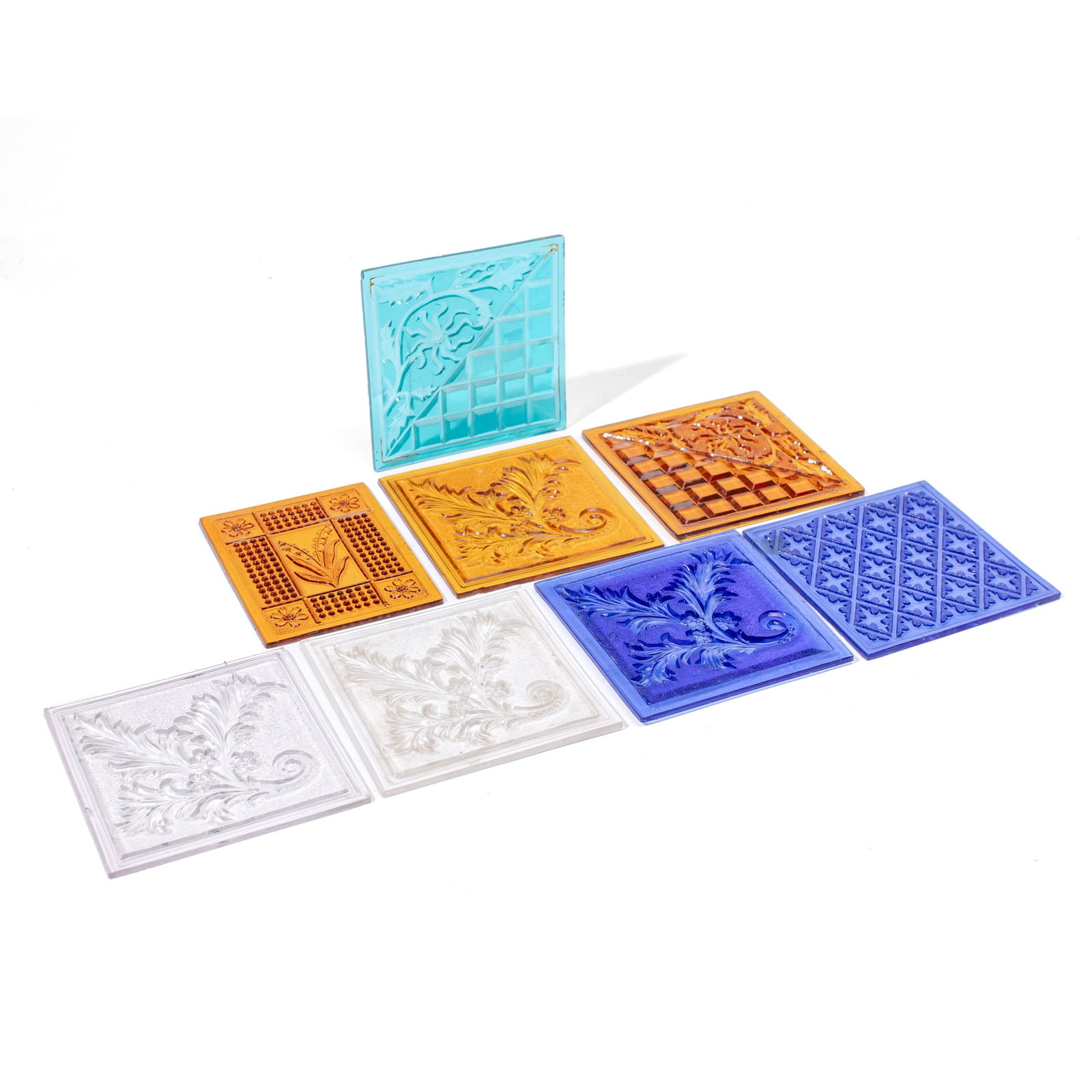 Antique Addison Glass Works Window Tile Panels (1 of 4)