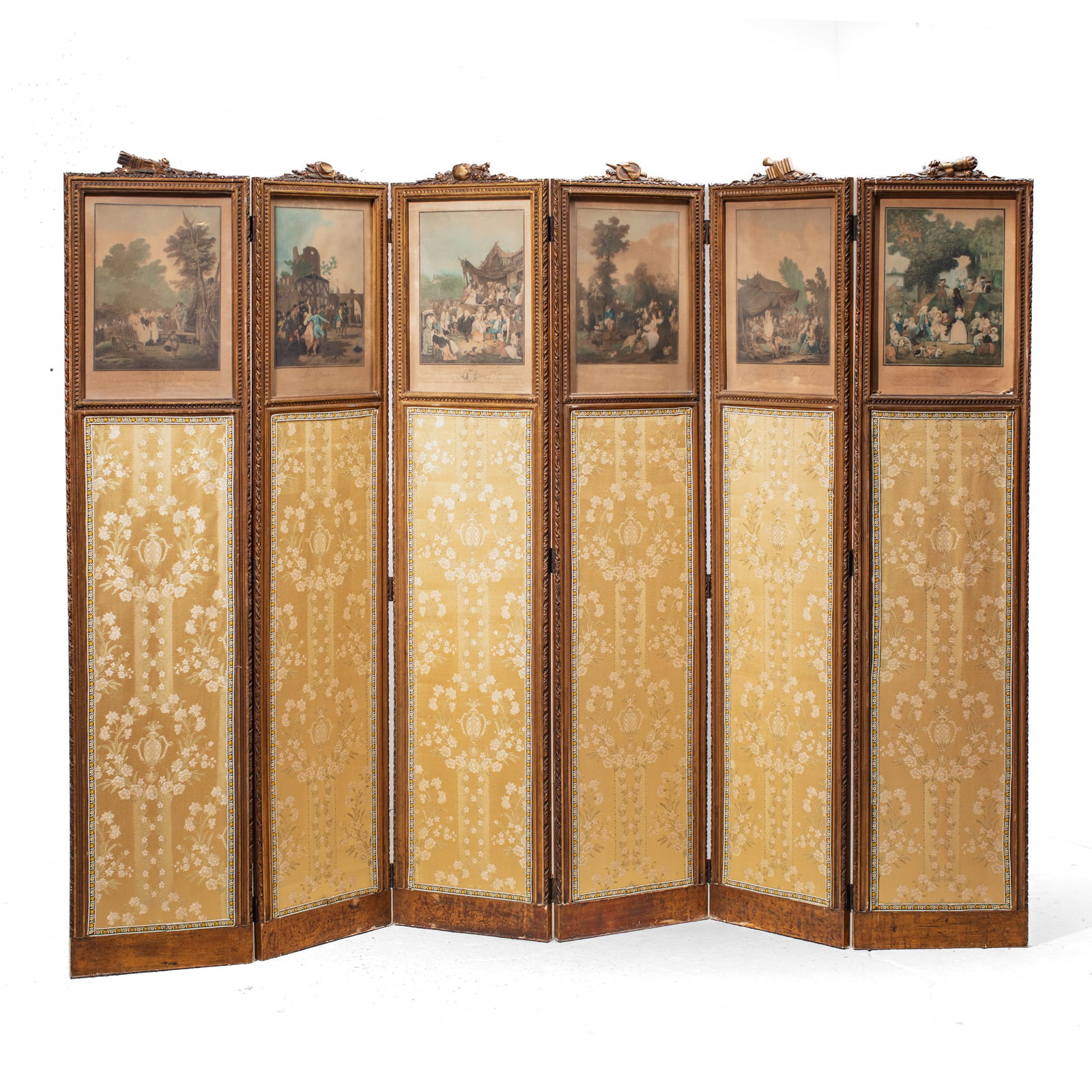 Antique Giltwood & French Engraving Folding Screen (1 of 7)