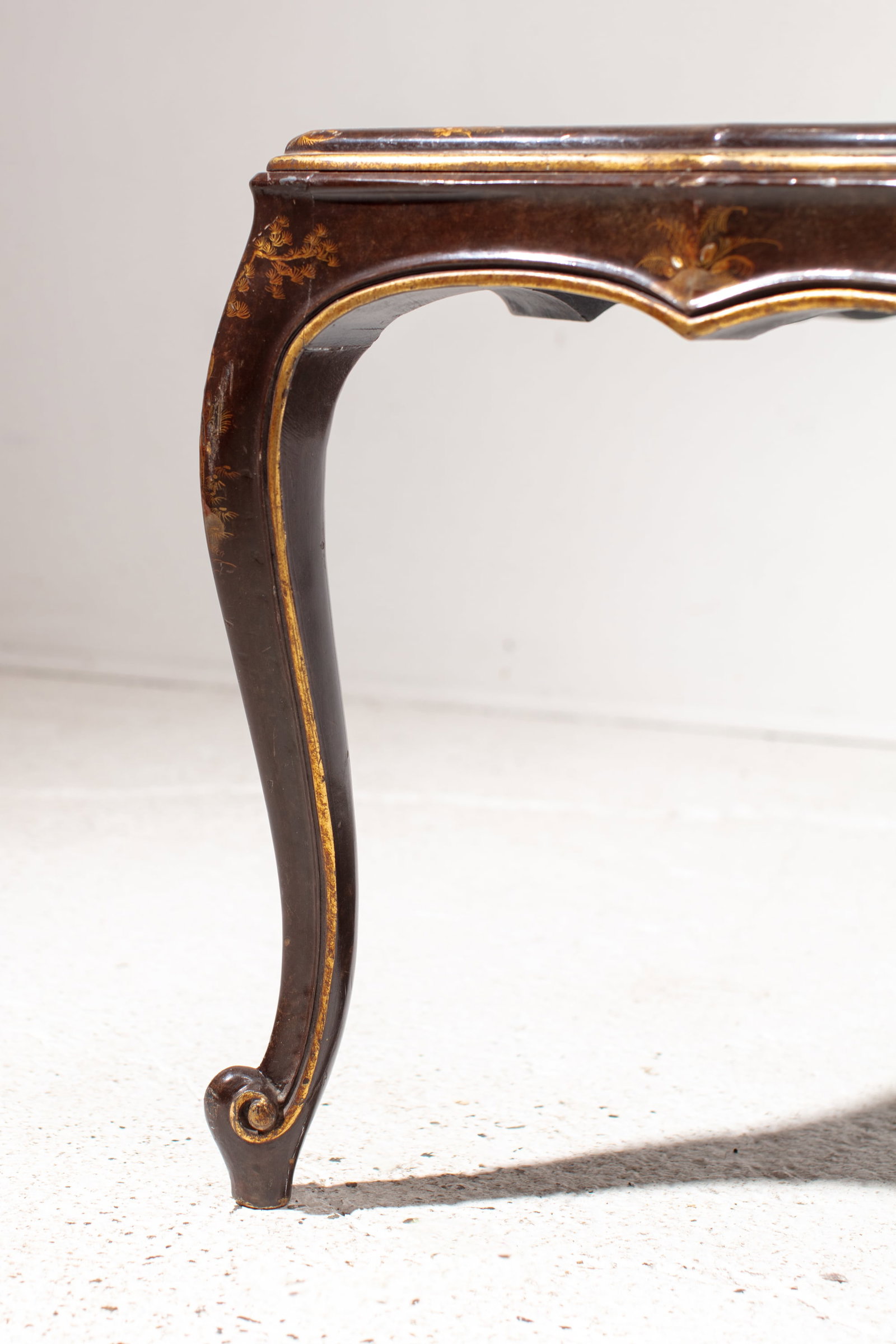 Continental Rococo Style Lacquer & Silver Table - 4