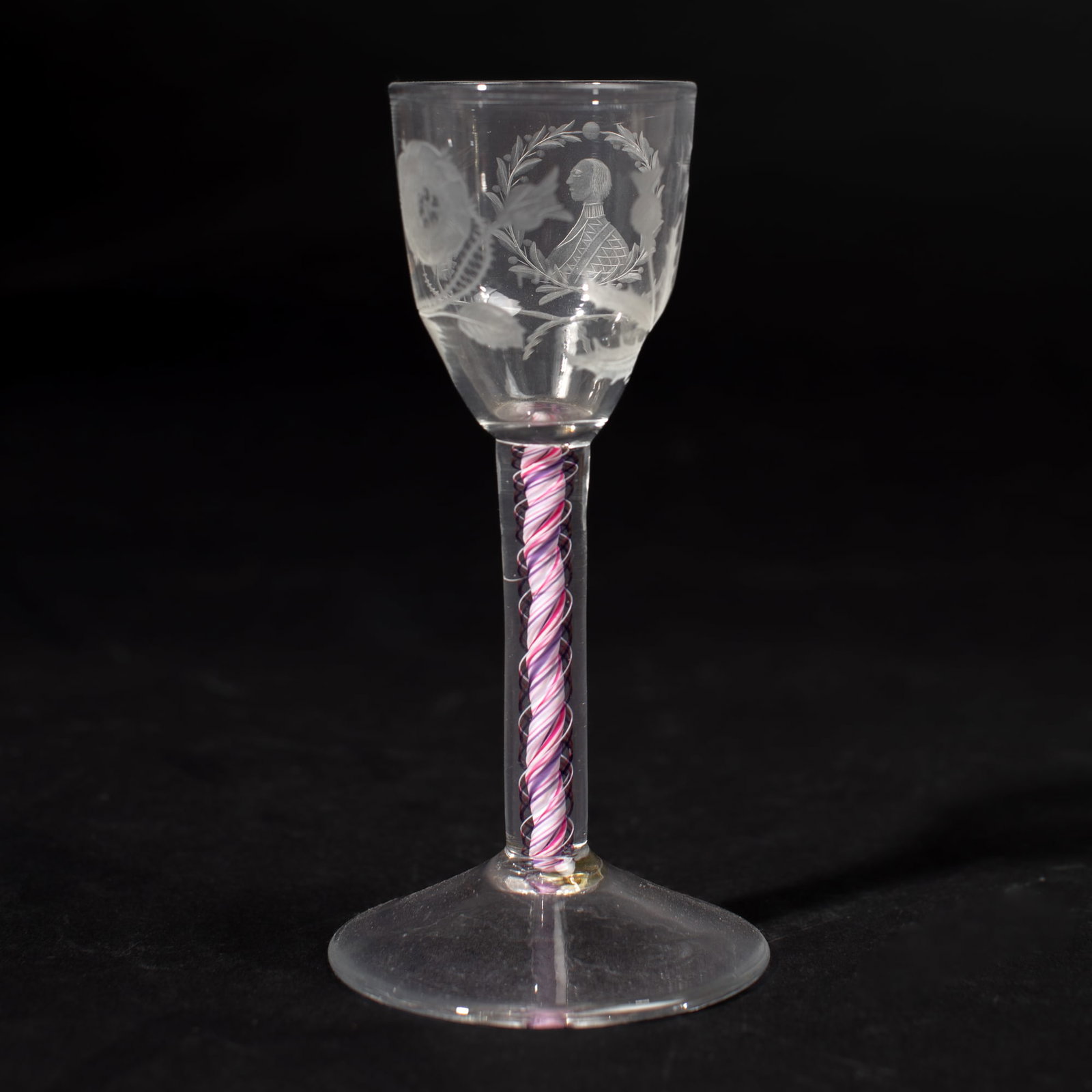 18th C English Jacobite Peppermint Stem Glass (1 of 4)