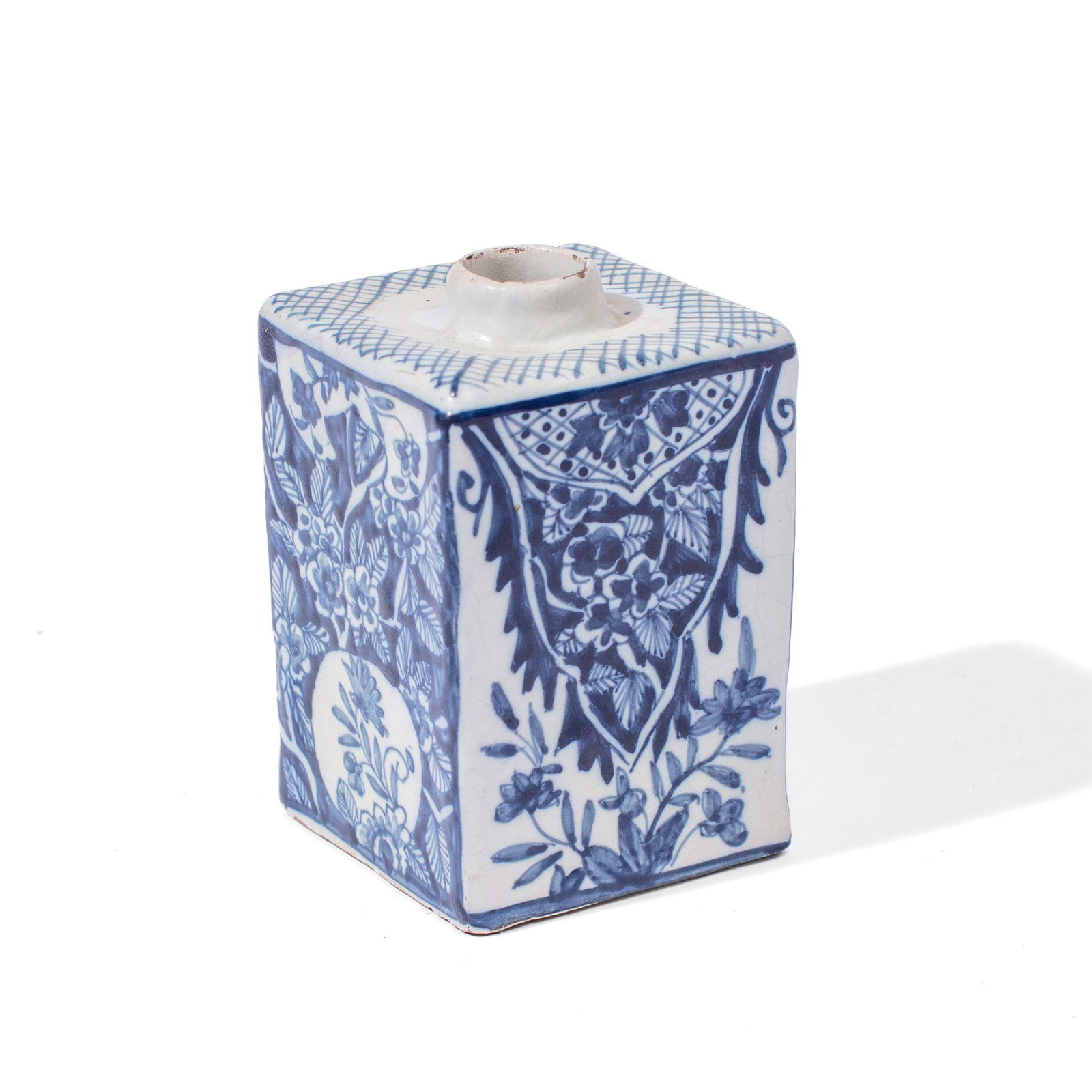 Antique Blue & White Delft Faience Tea Caddy (1 of 3)
