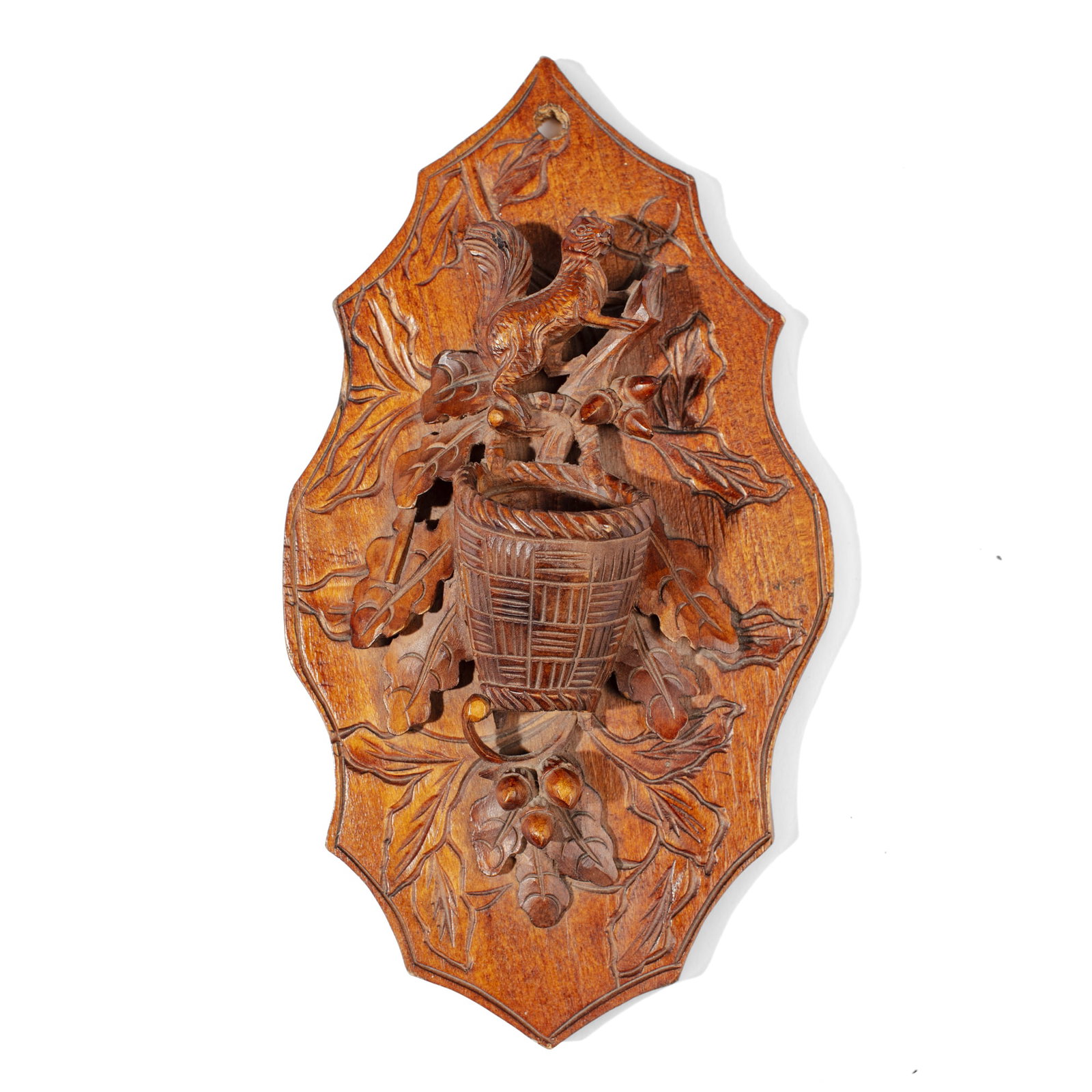 Black Forest Wood Squirrel & Basket Wall Plaque (1 of 4)