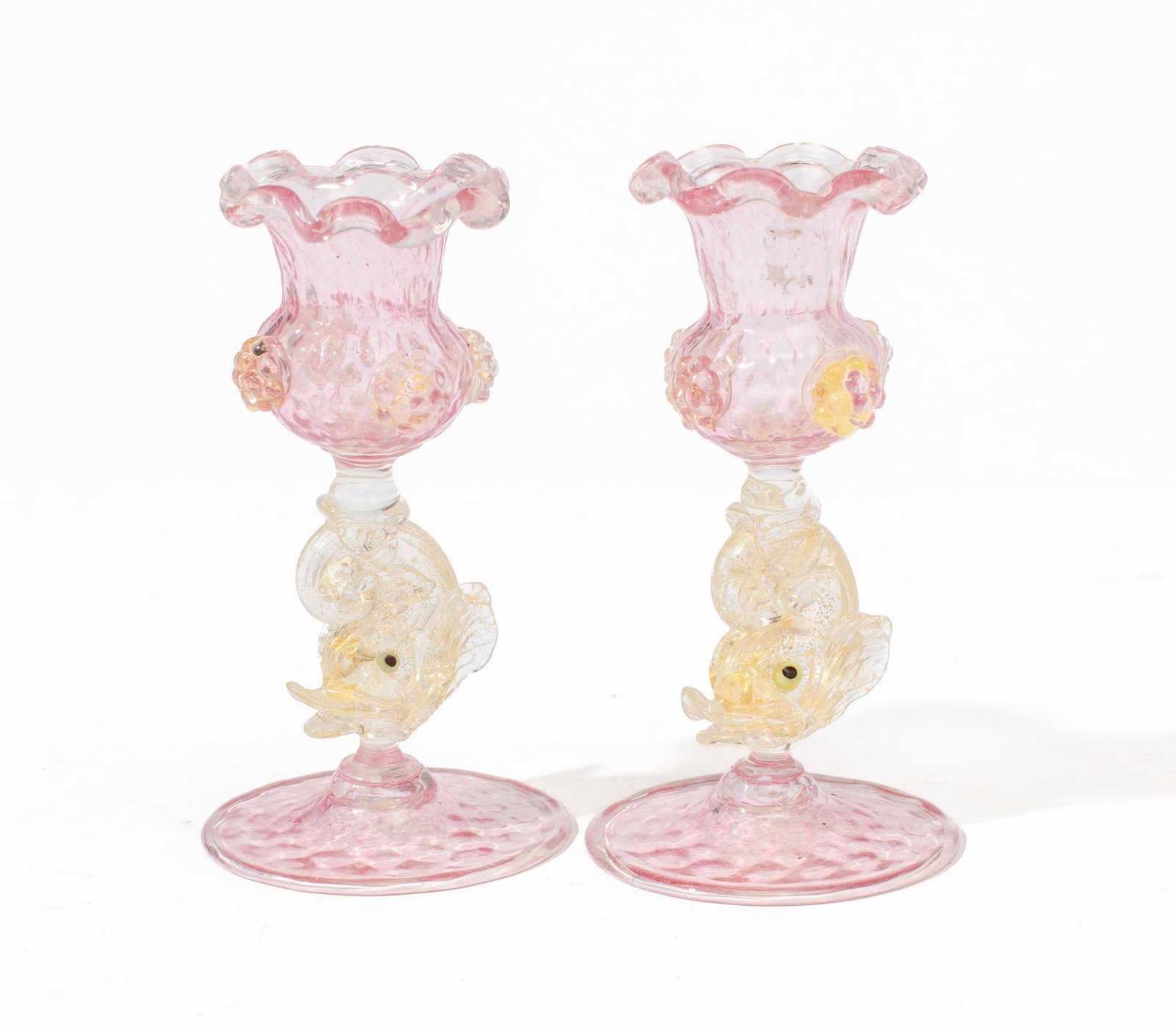 Venetian Murano Glass Dolphin Candlesticks (1 of 3)