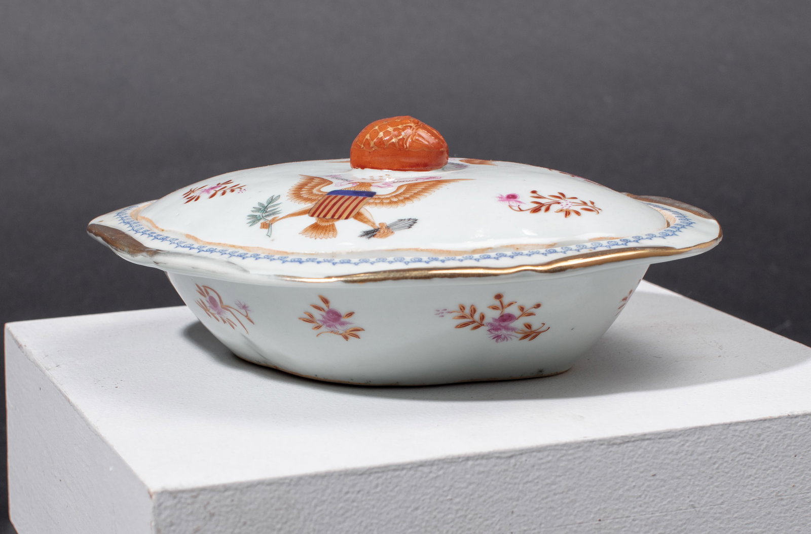 Chinese Export Armorial Porcelain Eagle Server (1 of 6)