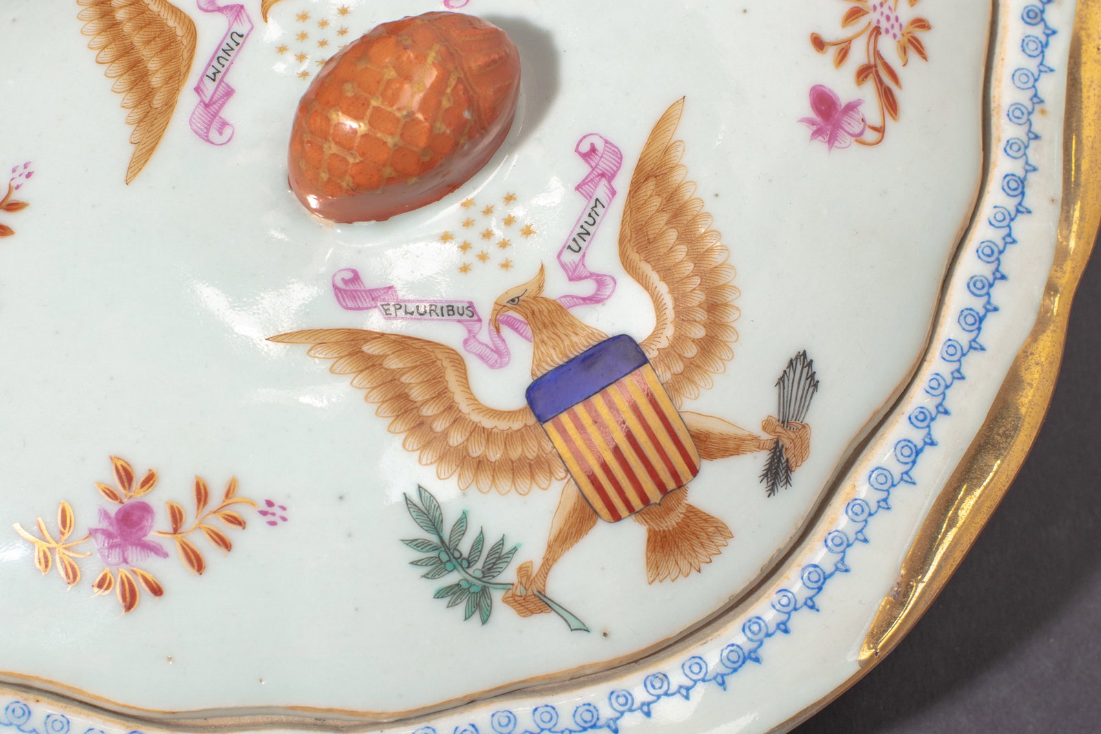 Chinese Export Armorial Porcelain Eagle Server - 3