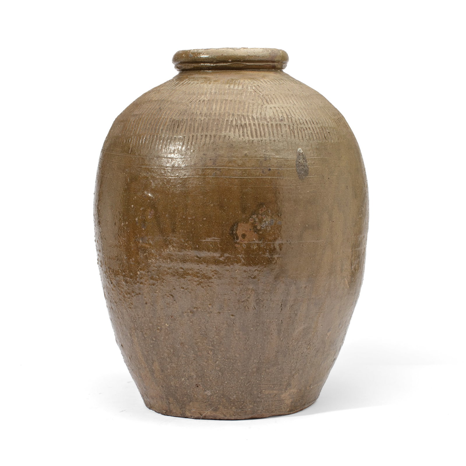 Chinese Pale Celadon Martaban Jar (1 of 4)