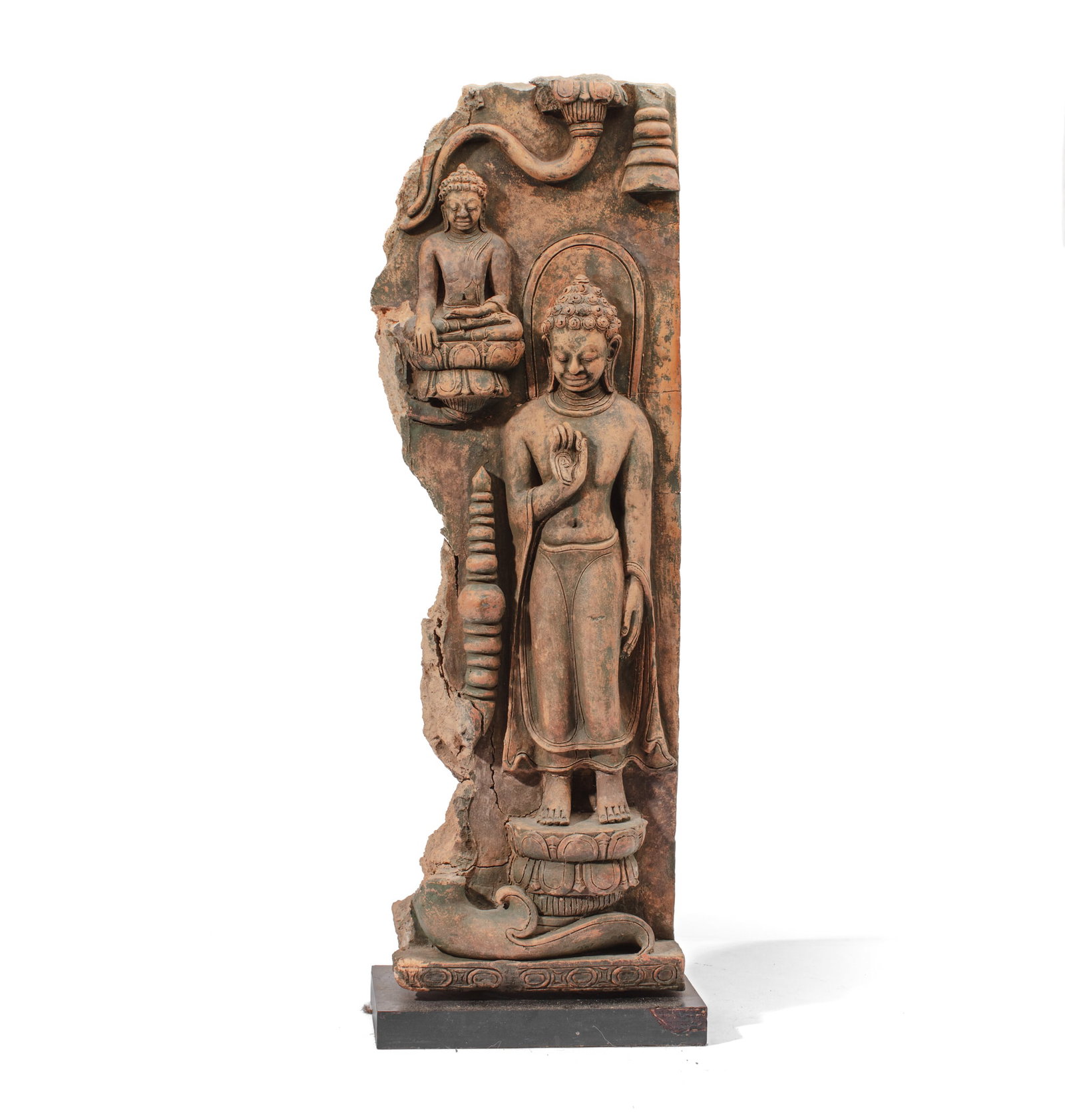 Cambodian Khmer Style Pottery Buddhist Stele (1 of 4)
