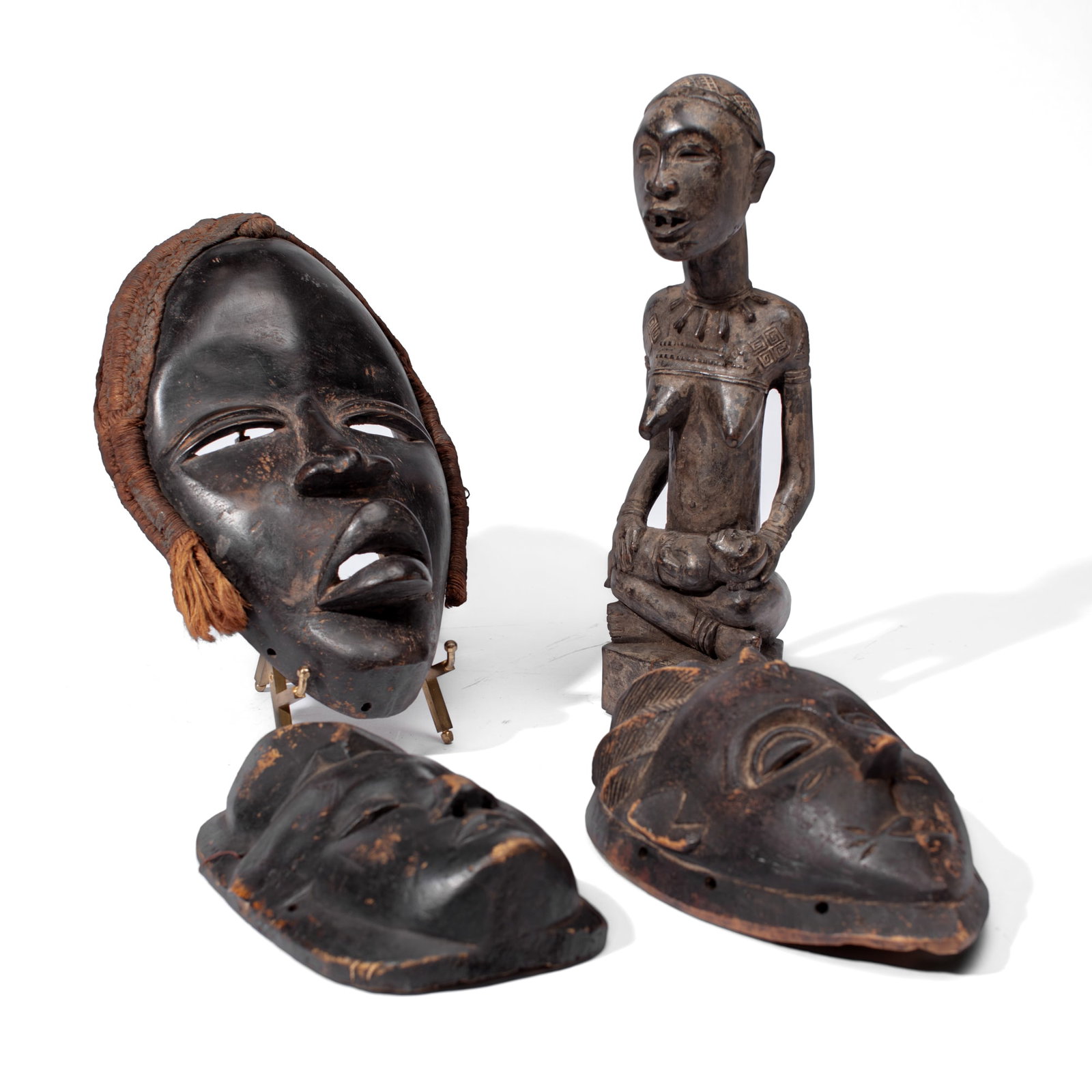 Vintage African Masks / Mother & Child Figure (1 of 5)