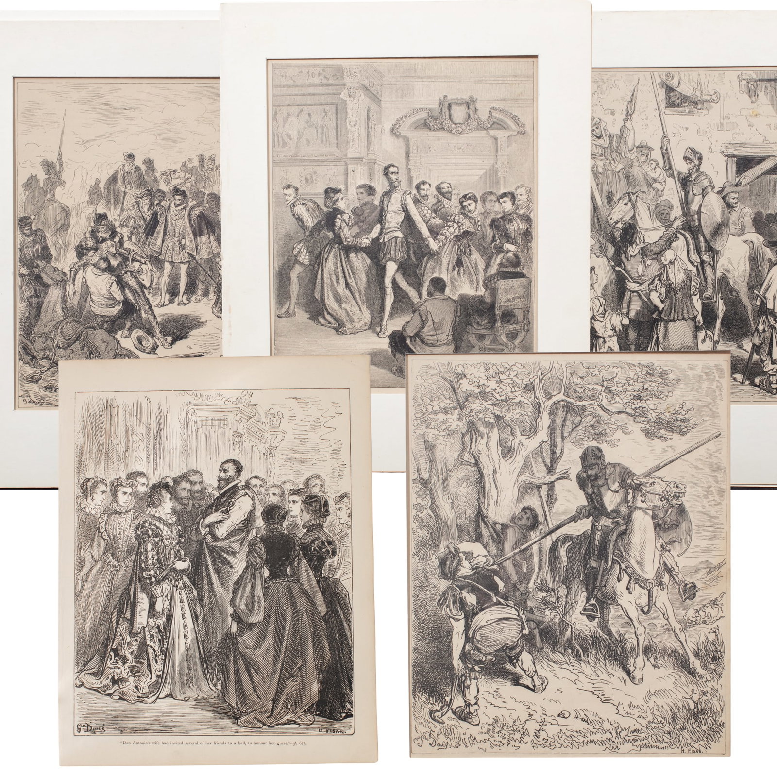 Five Antique Engravings After Gustave Dore (1 of 9)