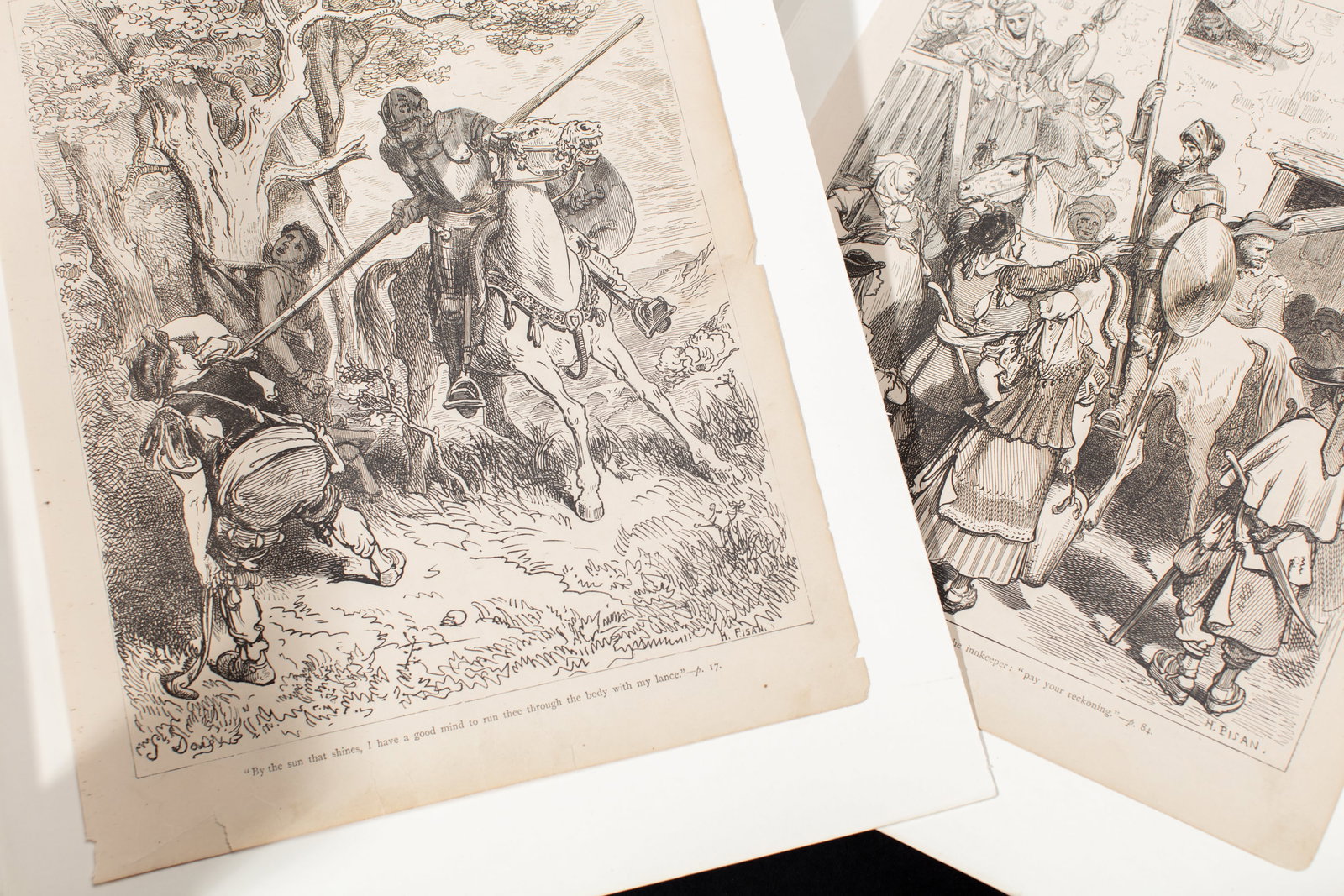 Five Antique Engravings After Gustave Dore - 9