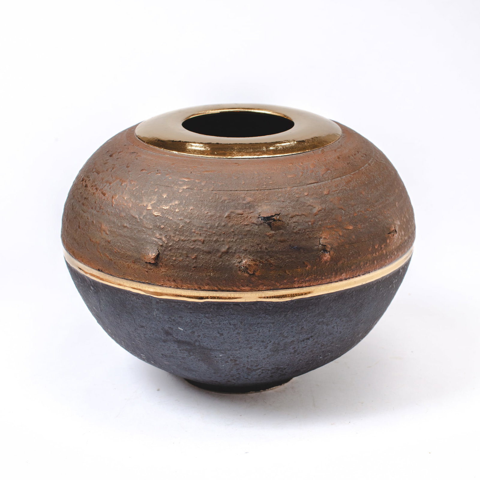 Ken Turner (WA) Gold Luster Ball Jar, 1991 (1 of 3)