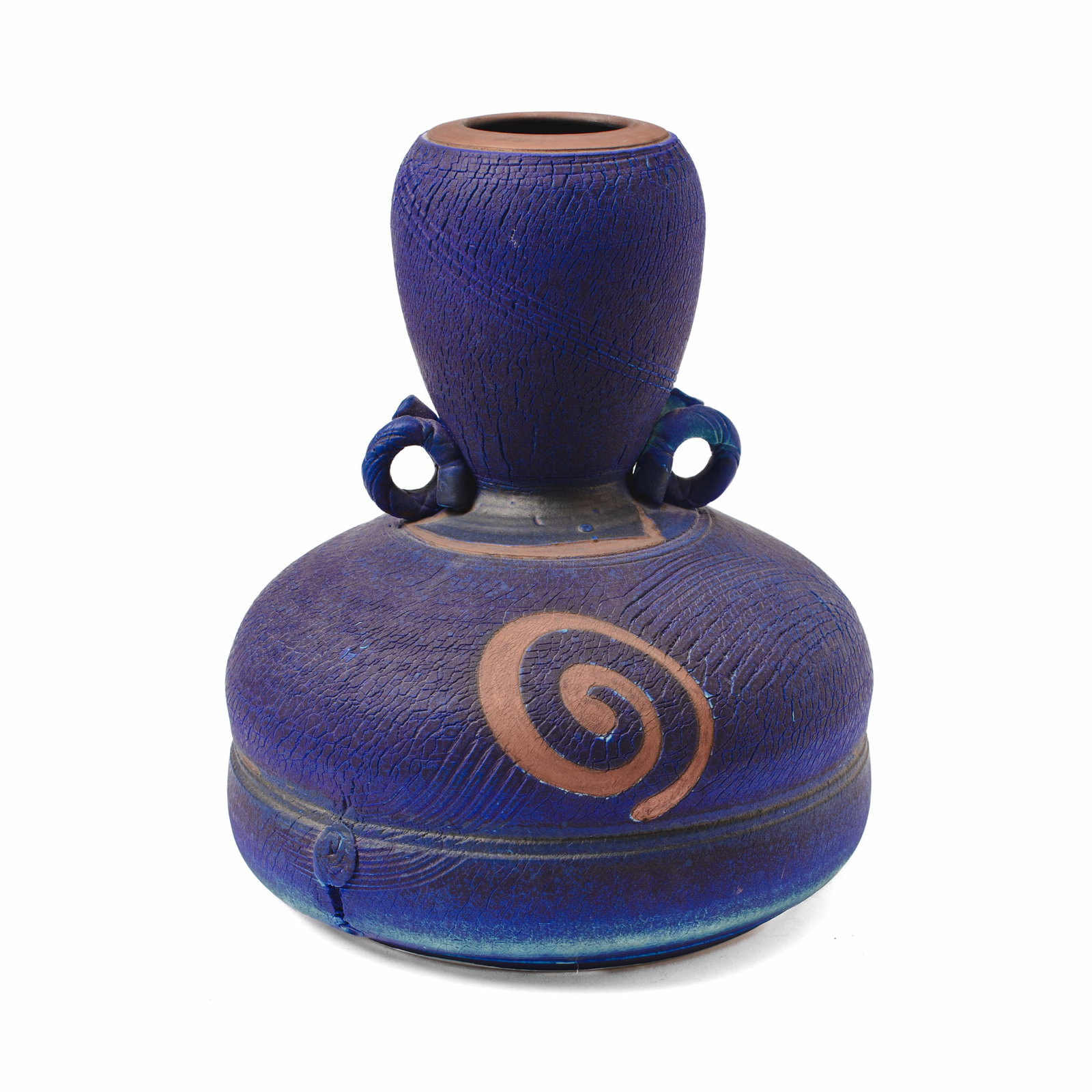 Ken Turner (WA) "Blue 361" Handled Vase, 2005 (1 of 3)