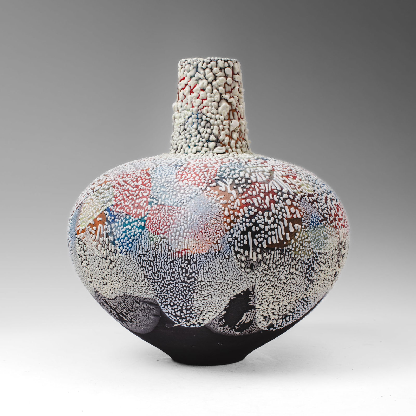 Ken Turner (WA) Heavy Crawl Glaze Jar (1 of 3)