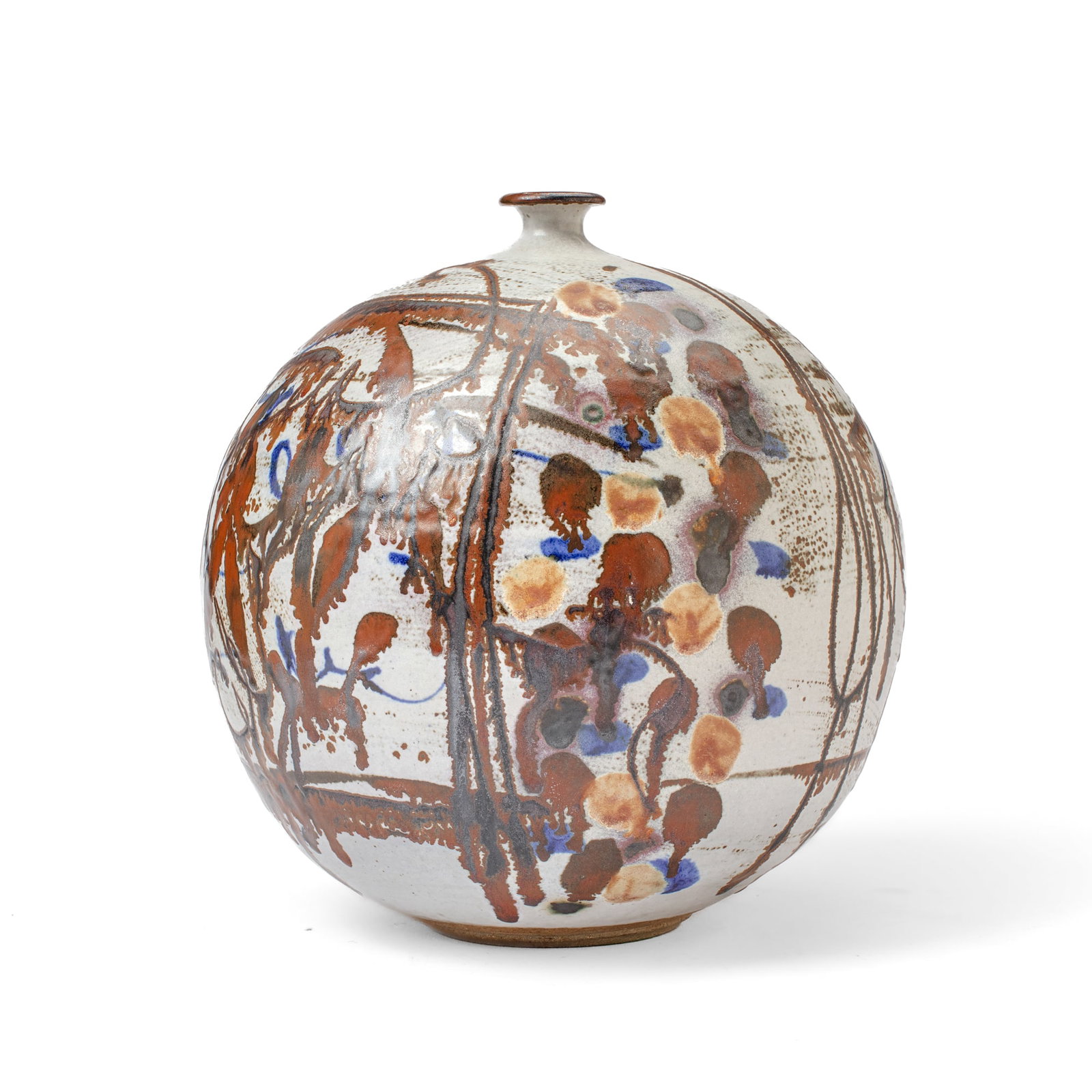 Robert Sperry (WA) Stoneware Ball Vase (1 of 3)