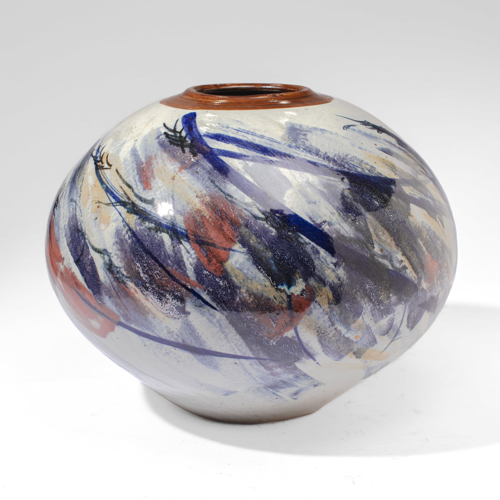 Gerry Newcomb (WA) Large Studio Pottery Jar (1 of 2)