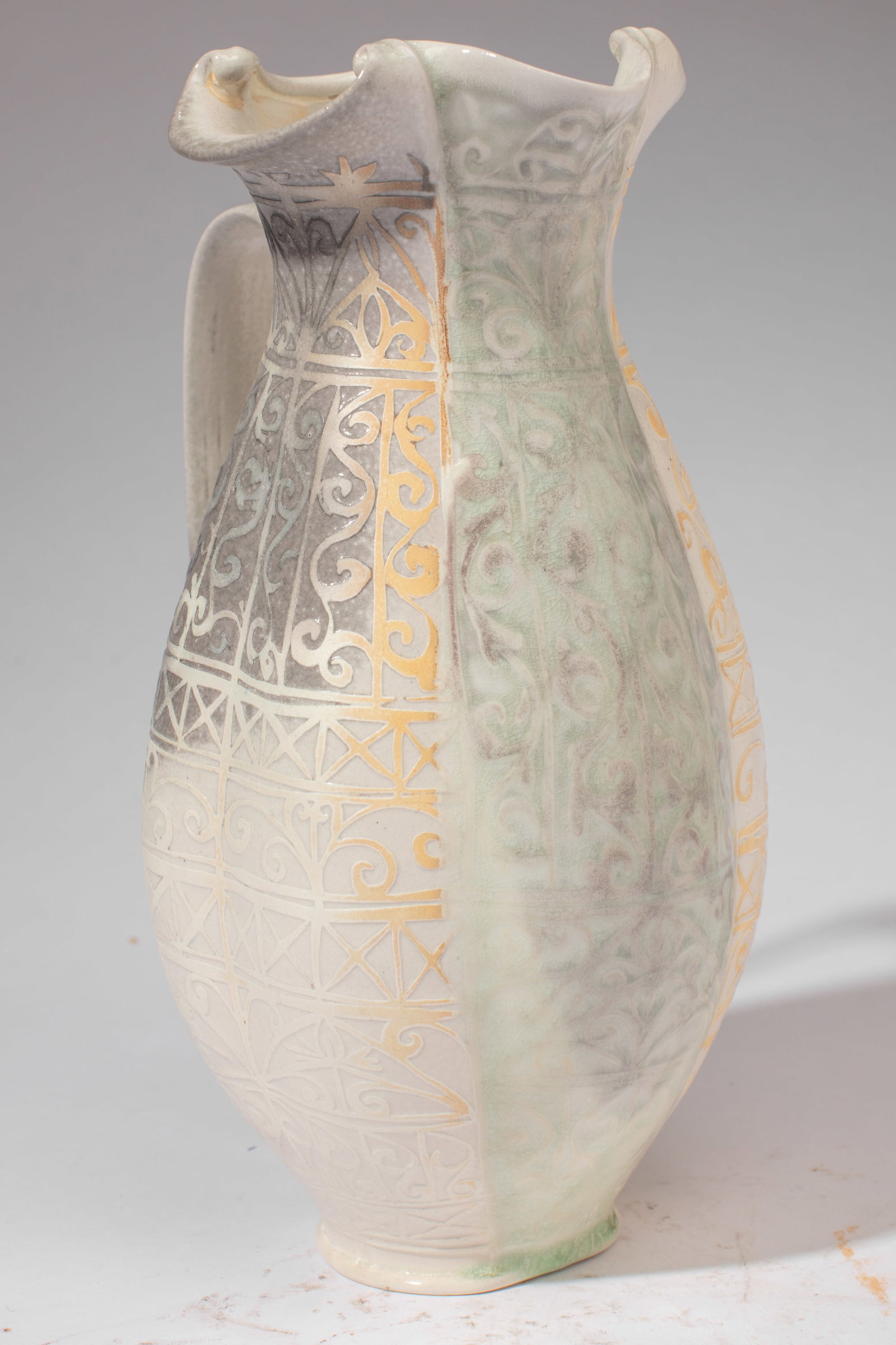 Julia Galloway Filigree Pattern Etched Pitcher - 4