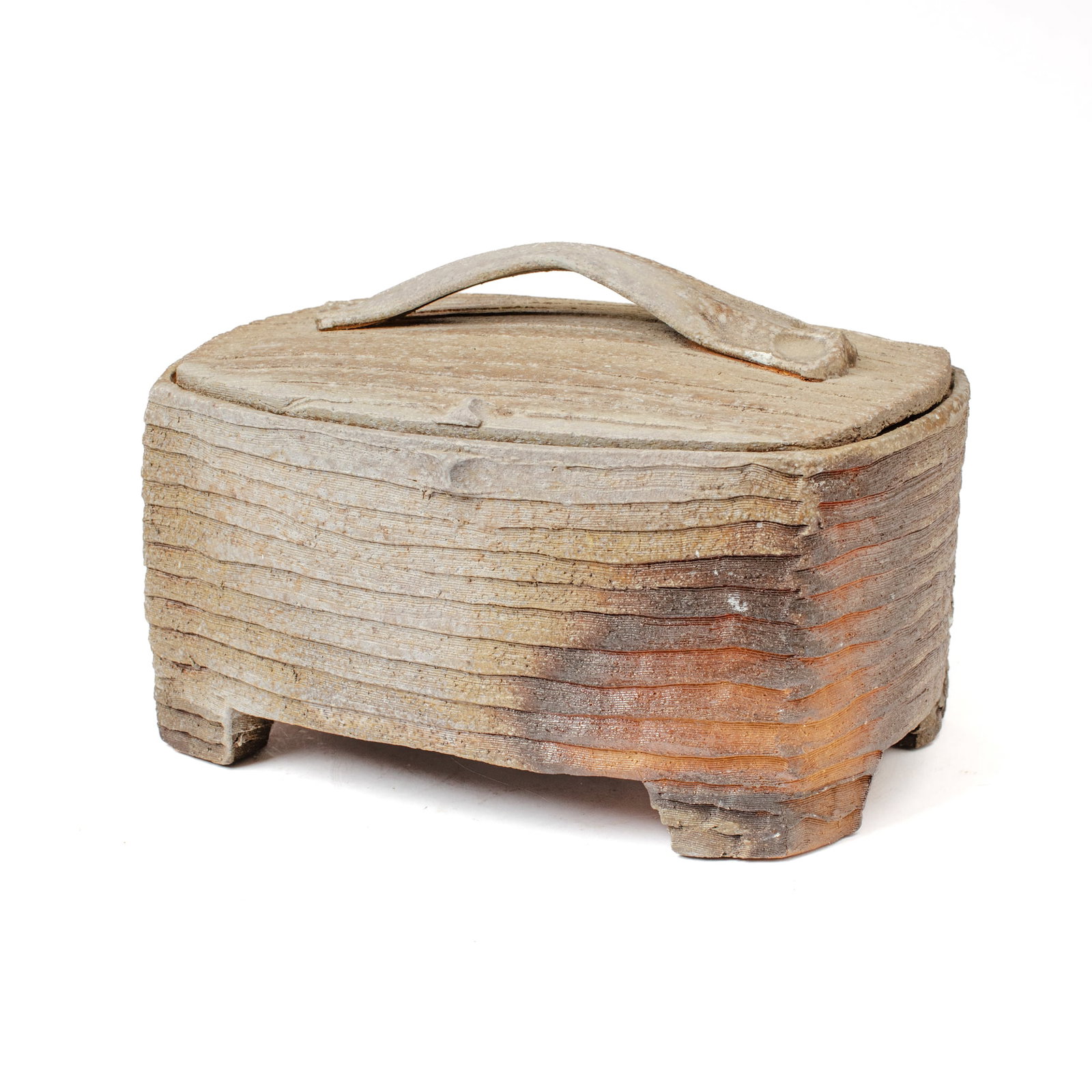 Peter Olsen (WA) Wood Fired Lidded Stoneware Box (1 of 3)
