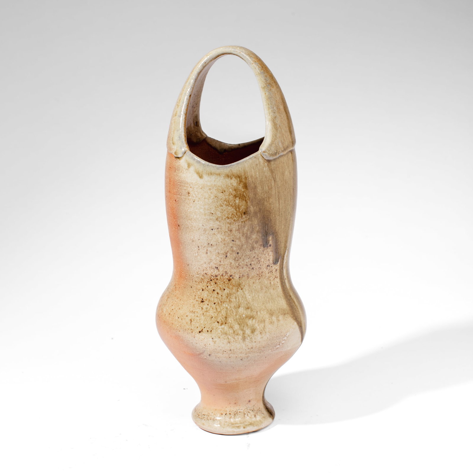 Tara Wilson Wood Fired Studio Pottery Basket Vase (1 of 2)